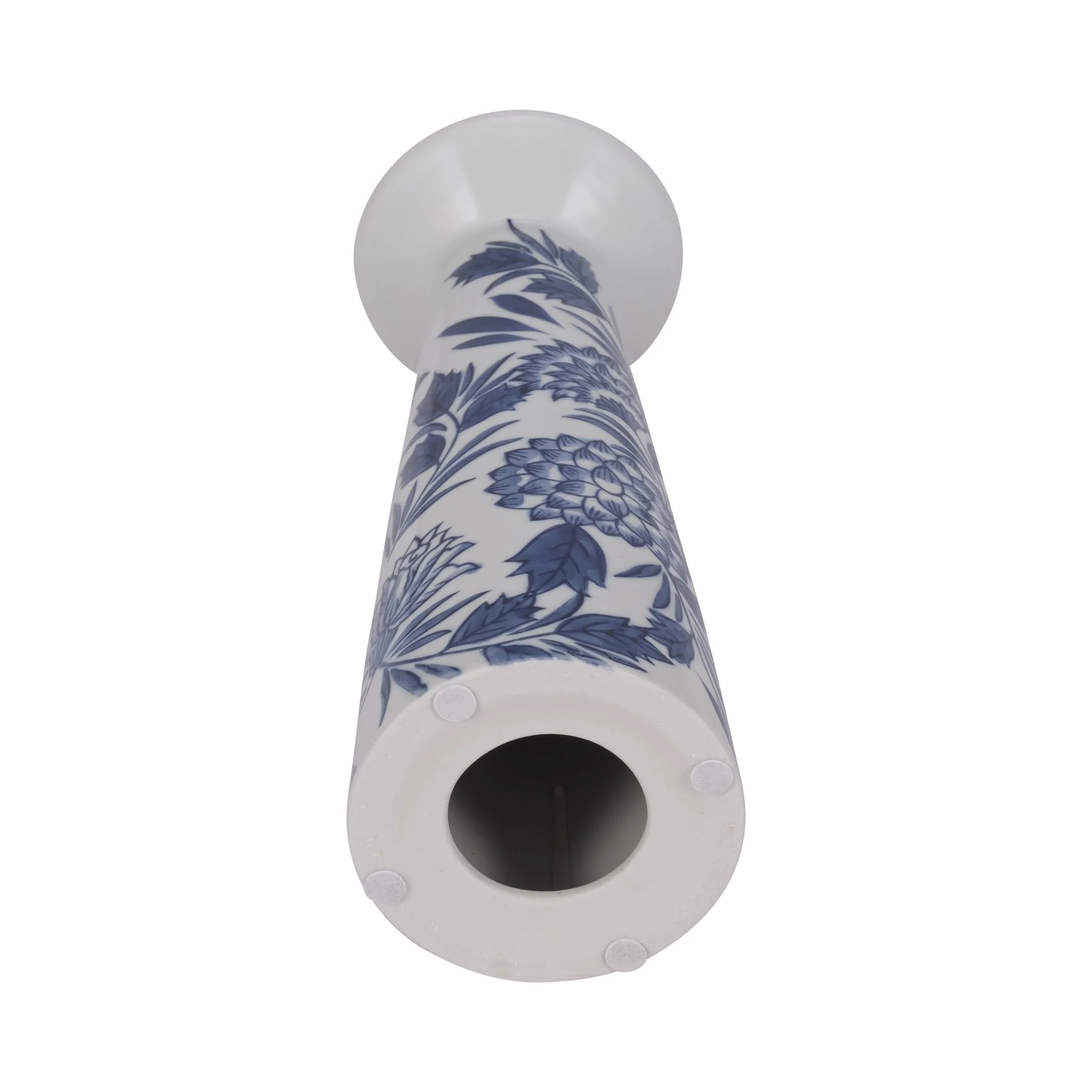 Porc,12"h Chinoiserie Candle Holder,blue/wht - Image 6