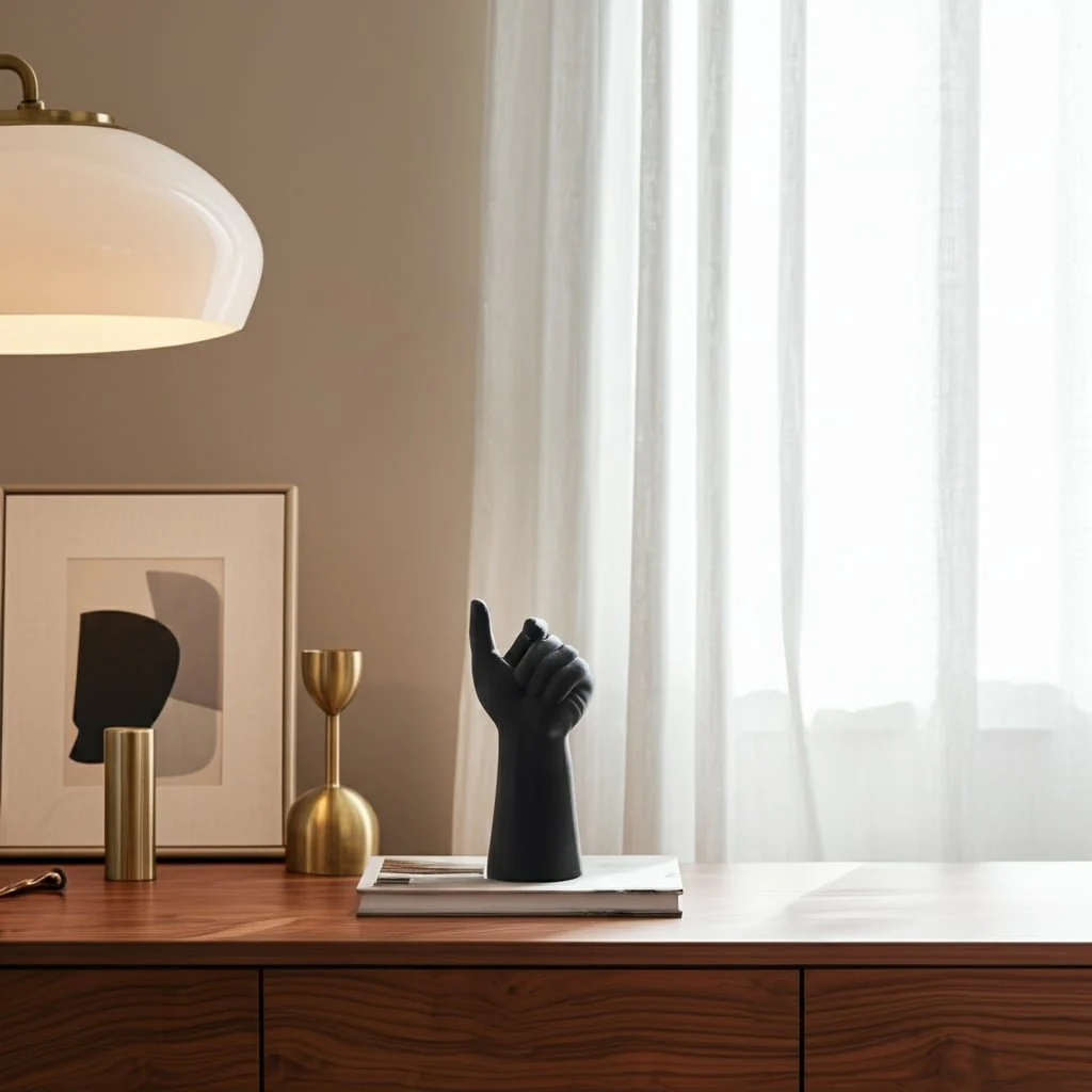 Porcelain, 9" Hand Vase, Black - Image 11