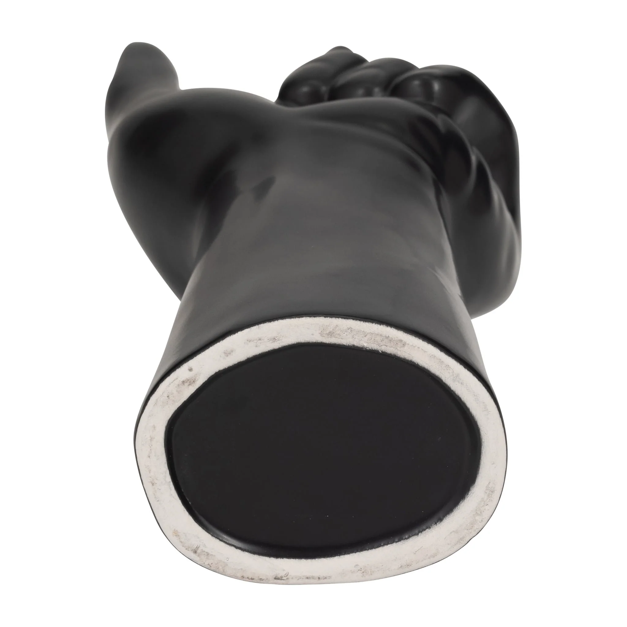 Porcelain, 9" Hand Vase, Black - Image 8