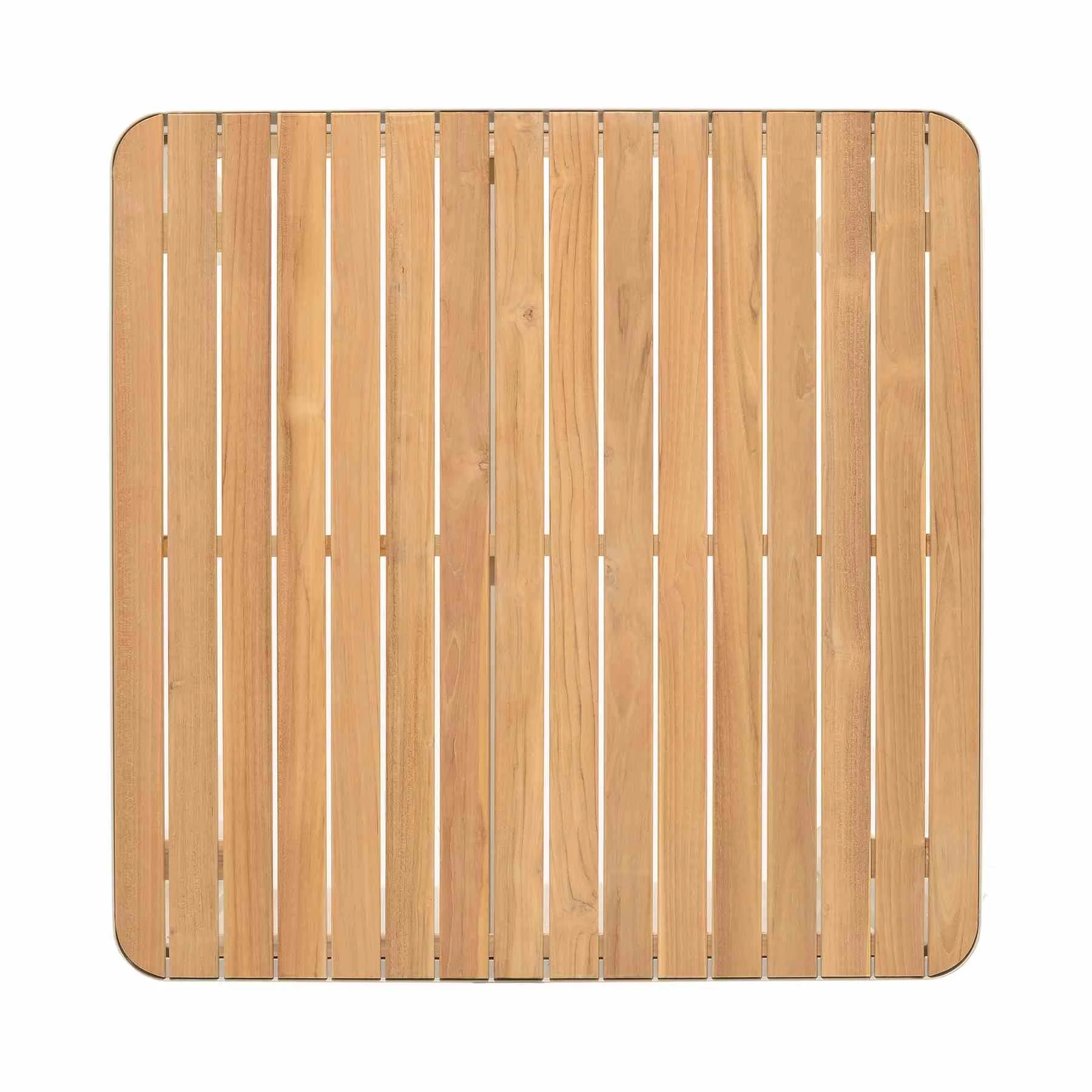 Portals 5 Piece Outdoor Patio Aluminum Bar Set with Natural Teak wood Accent Top in Light Matte Sand Finish - Image 7