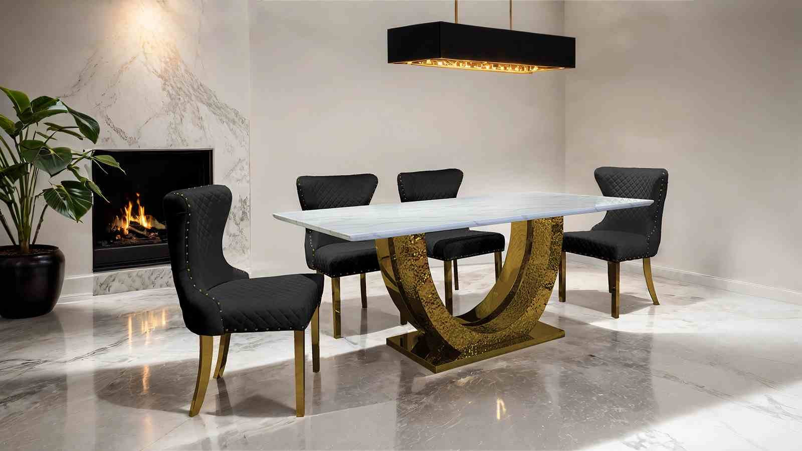 Portanova Gold Chair (2/CTN), Black - Image 2