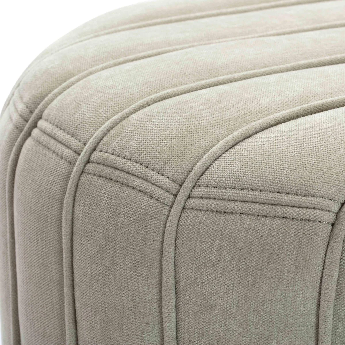 Pouch Mint Green Chenille Ottoman - Image 3