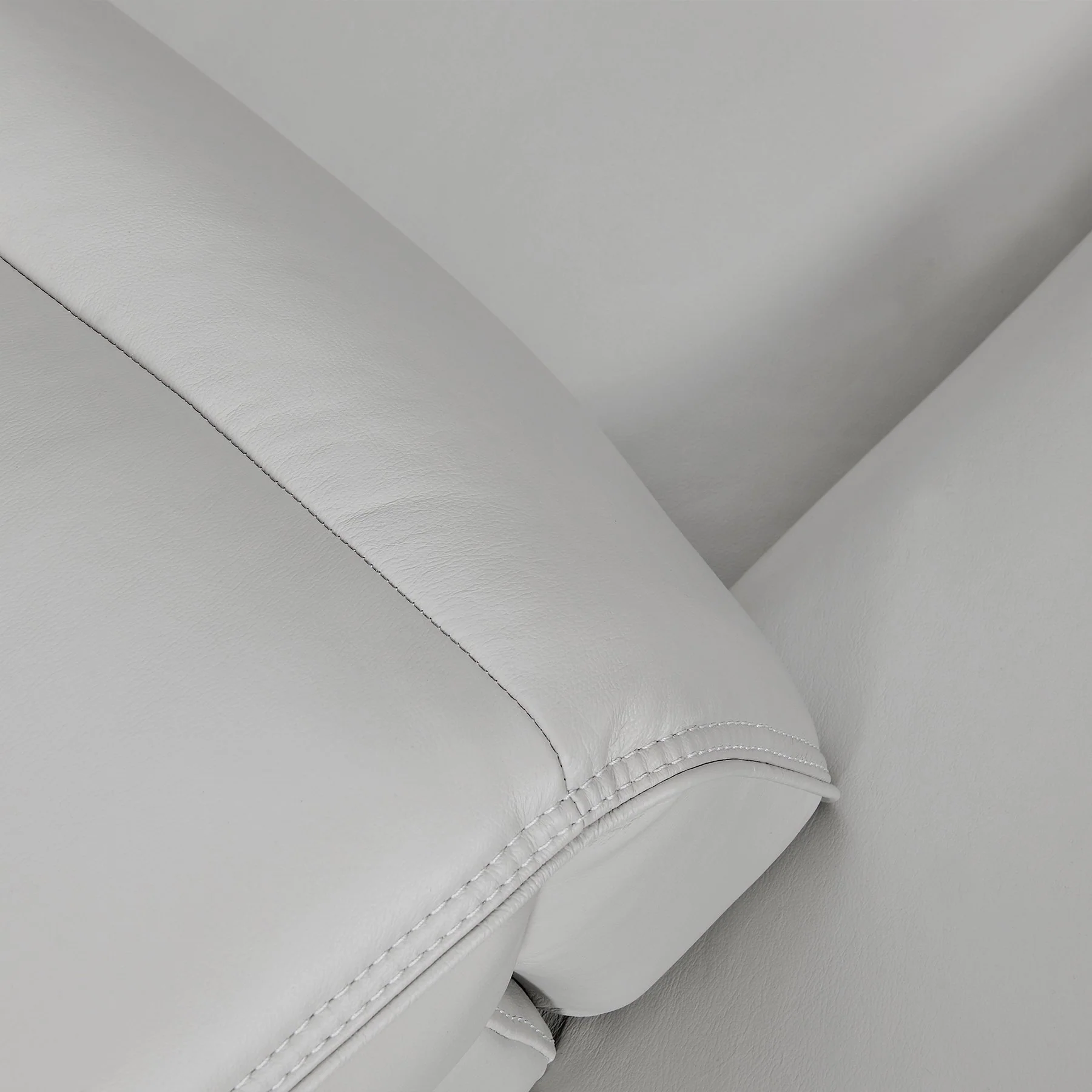 Prato 89" Dove Gray Leather Sofa - Image 6
