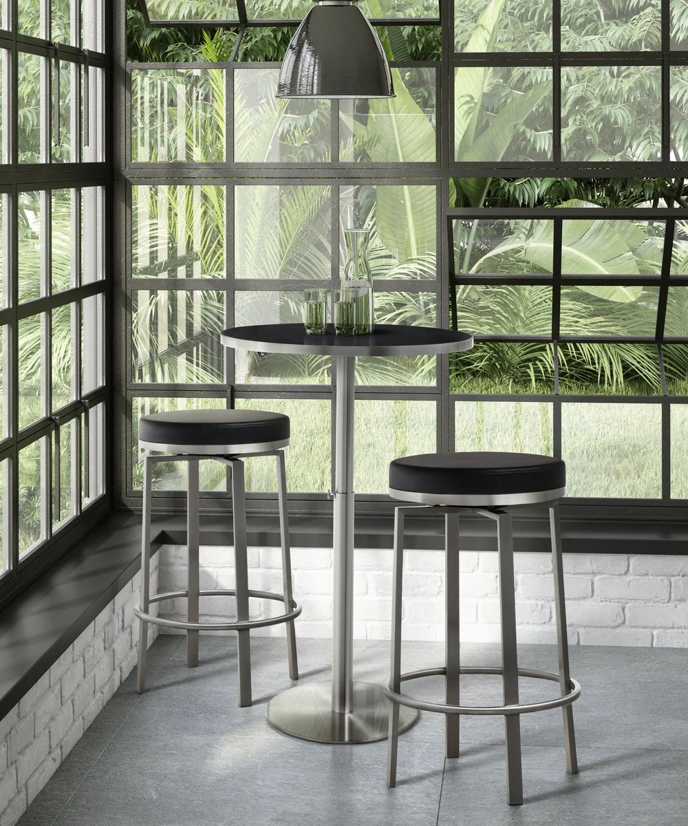 Pratt Black Swivel Counter Stool - Set of 2 - Image 2