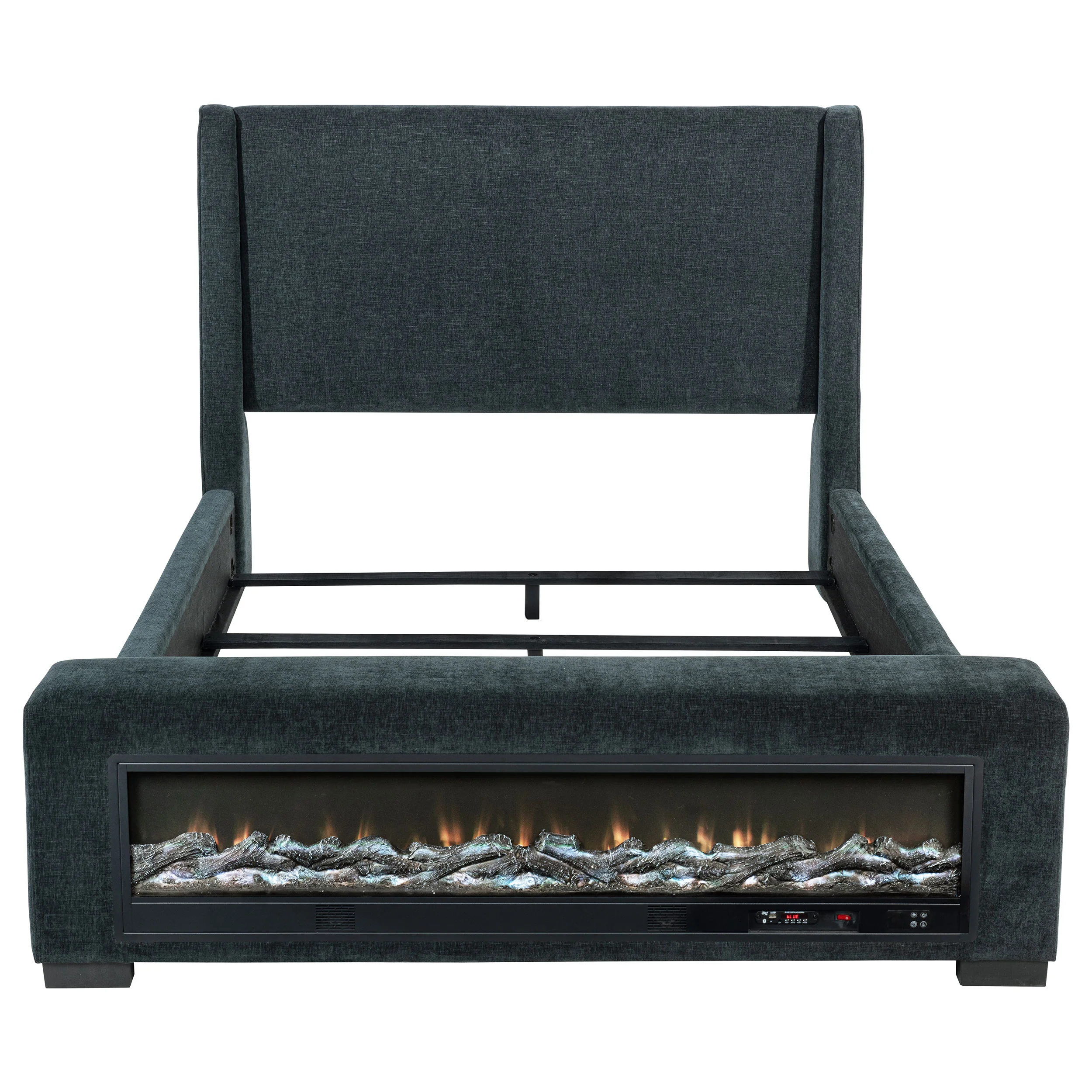 Preston Wingback Bed with Flame Visualizer and Bluetooth Speaker - Image 16