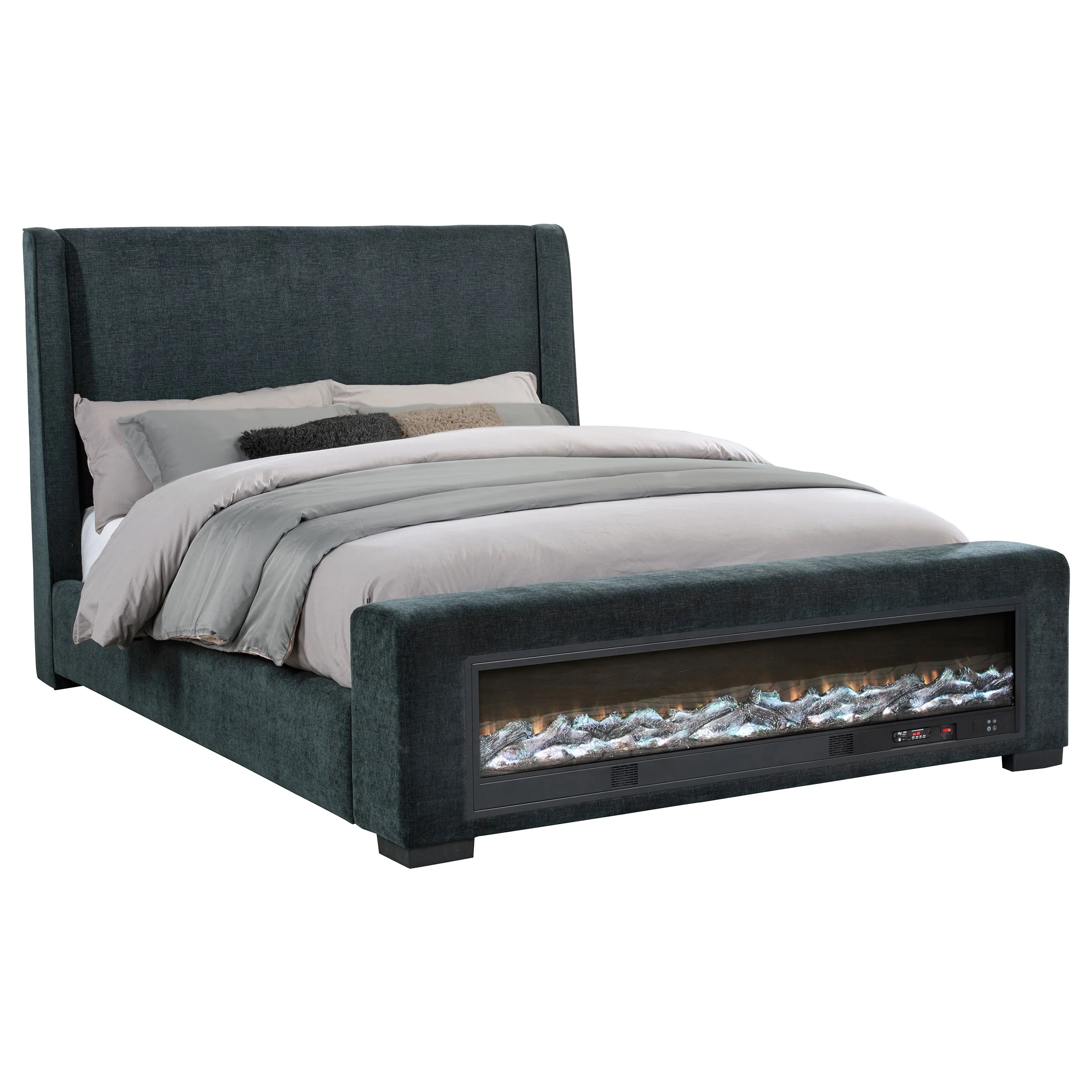 Preston Wingback Bed with Flame Visualizer and Bluetooth Speaker - Image 27