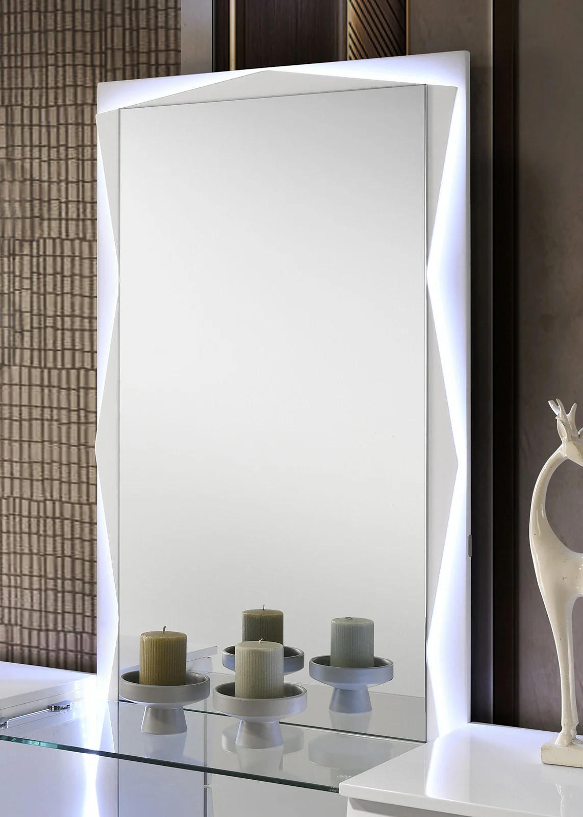 Prisma Vanity Set w/ Stool, White - Image 3