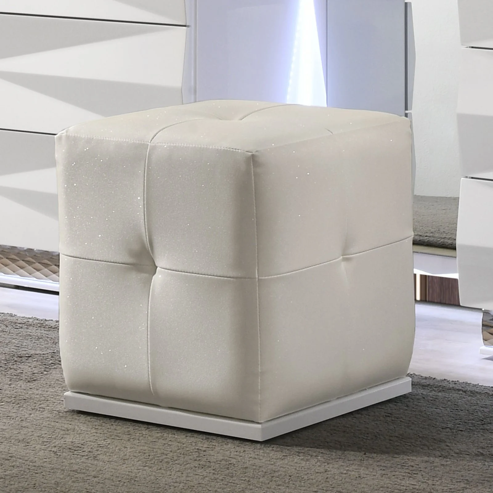 Prisma Vanity Set w/ Stool, White - Image 5