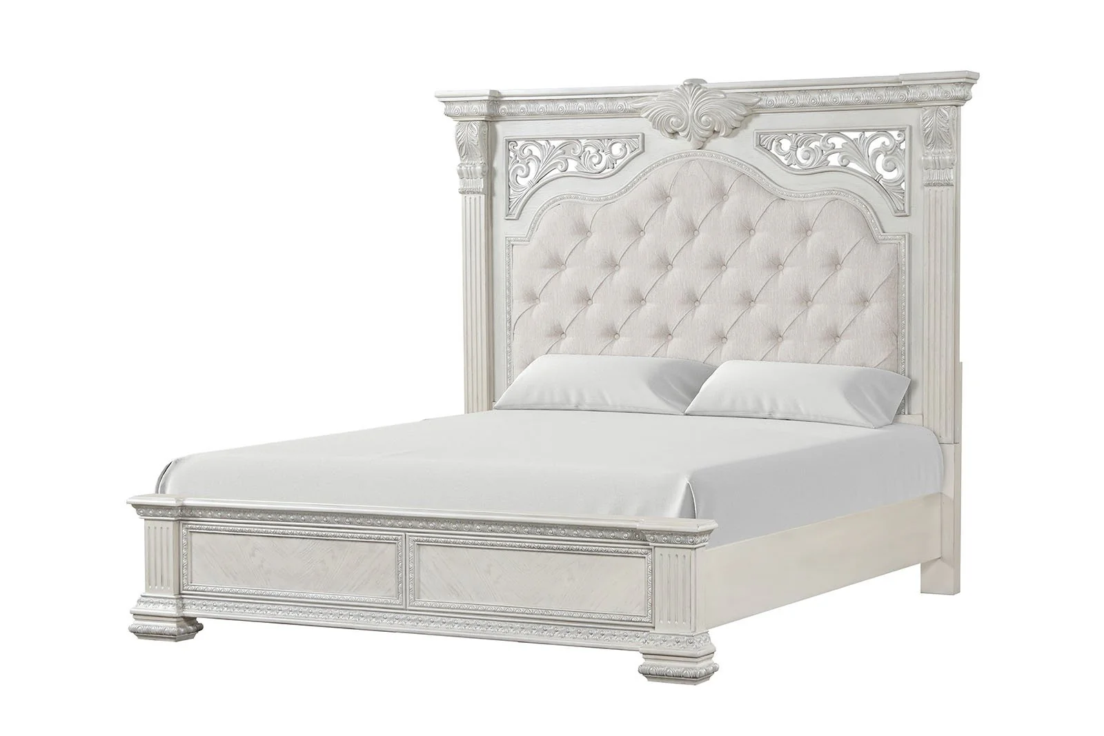 Promenade E.King Bed, Wire Brushed White - Image 4