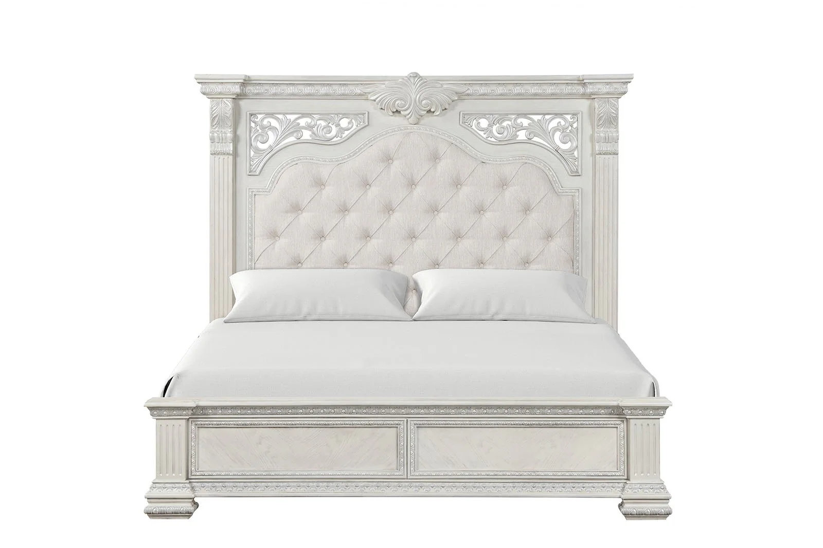Promenade E.King Bed, Wire Brushed White - Image 5