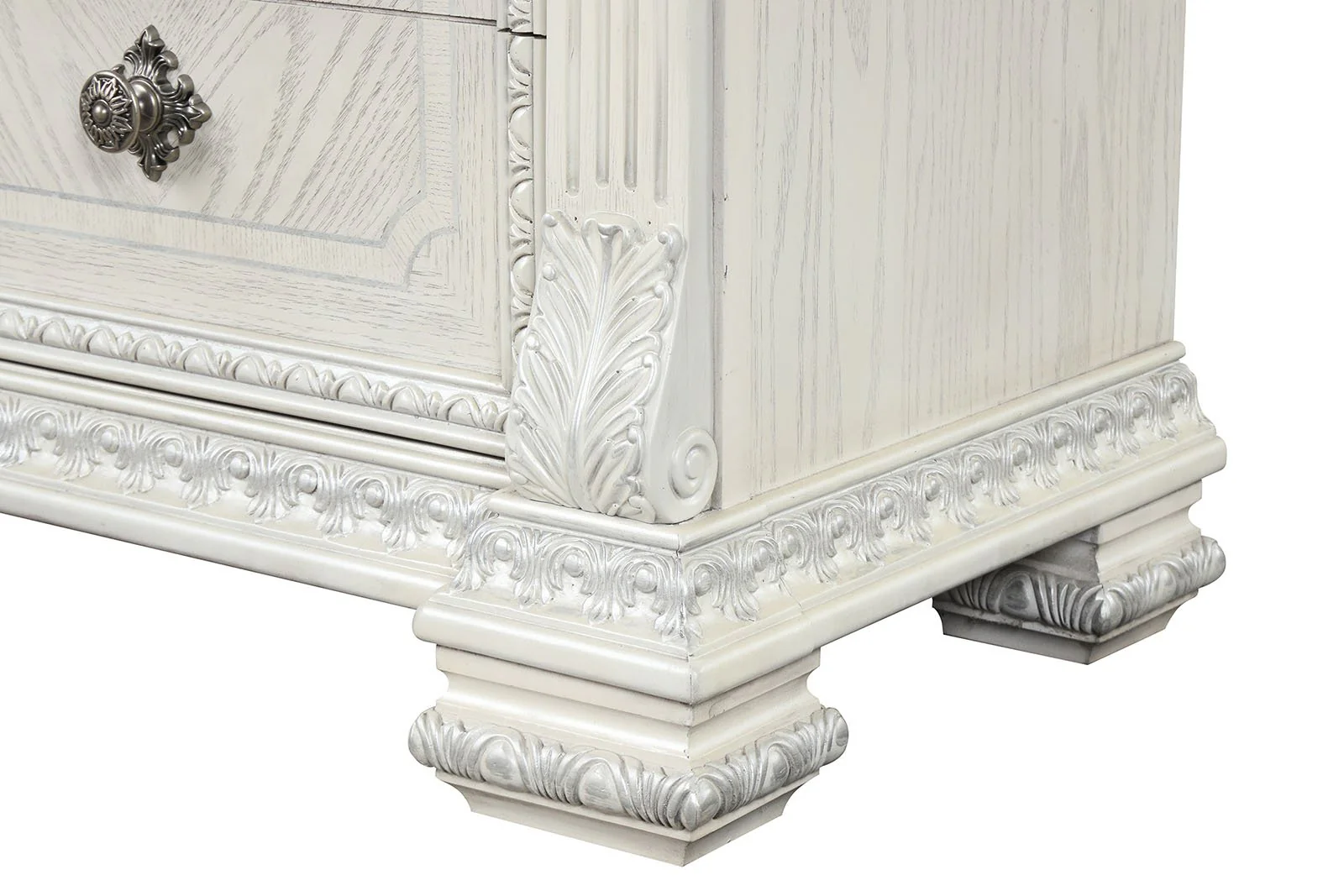 Promenade Nightstand w/ Hidden Drawer USB A-C, Wire Brushed White - Image 9
