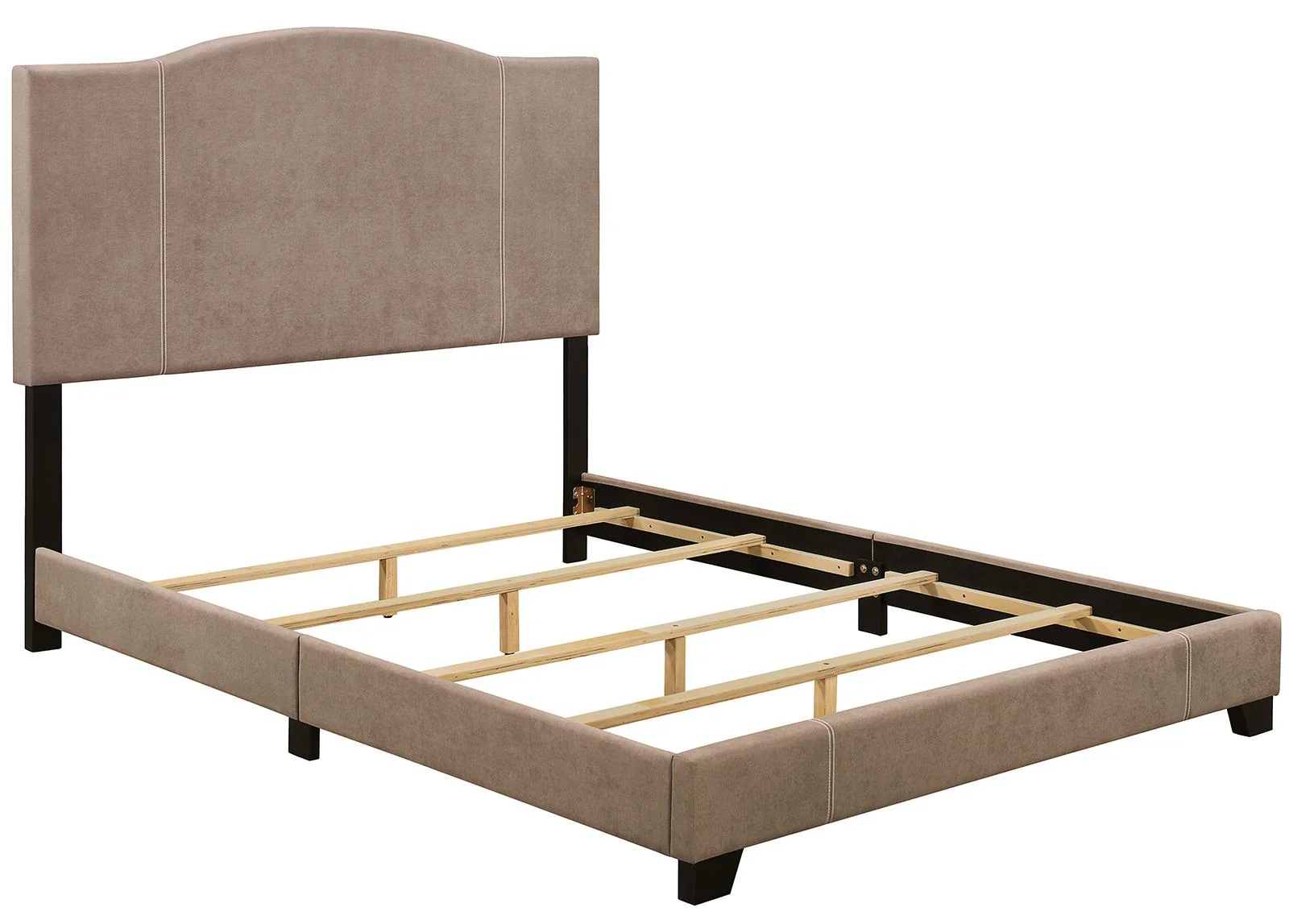Pulaski ACH All-In-One Queen Modified Camel Back Upholstered Bed in Grey - Image 4