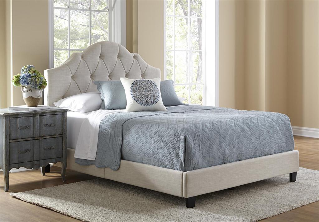 Pulaski All-N-One Fully Upholstered Tuft Saddle Queen Bed - Image 2