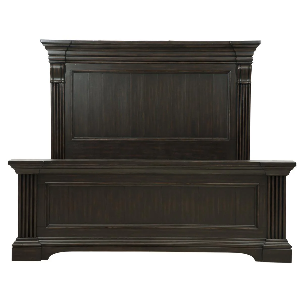Pulaski Caldwell King Panel Bed in Dark Wood - Image 2