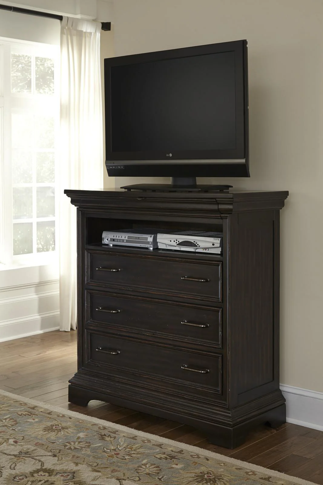 Pulaski Caldwell Media Chest in Dark Wood - Image 3
