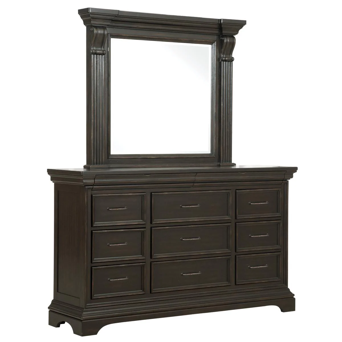 Pulaski Caldwell Mirror in Dark Wood - Image 3