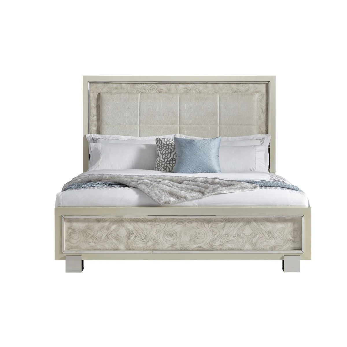 Pulaski Cydney King Upholstered Panel Bed in Painted - Image 2