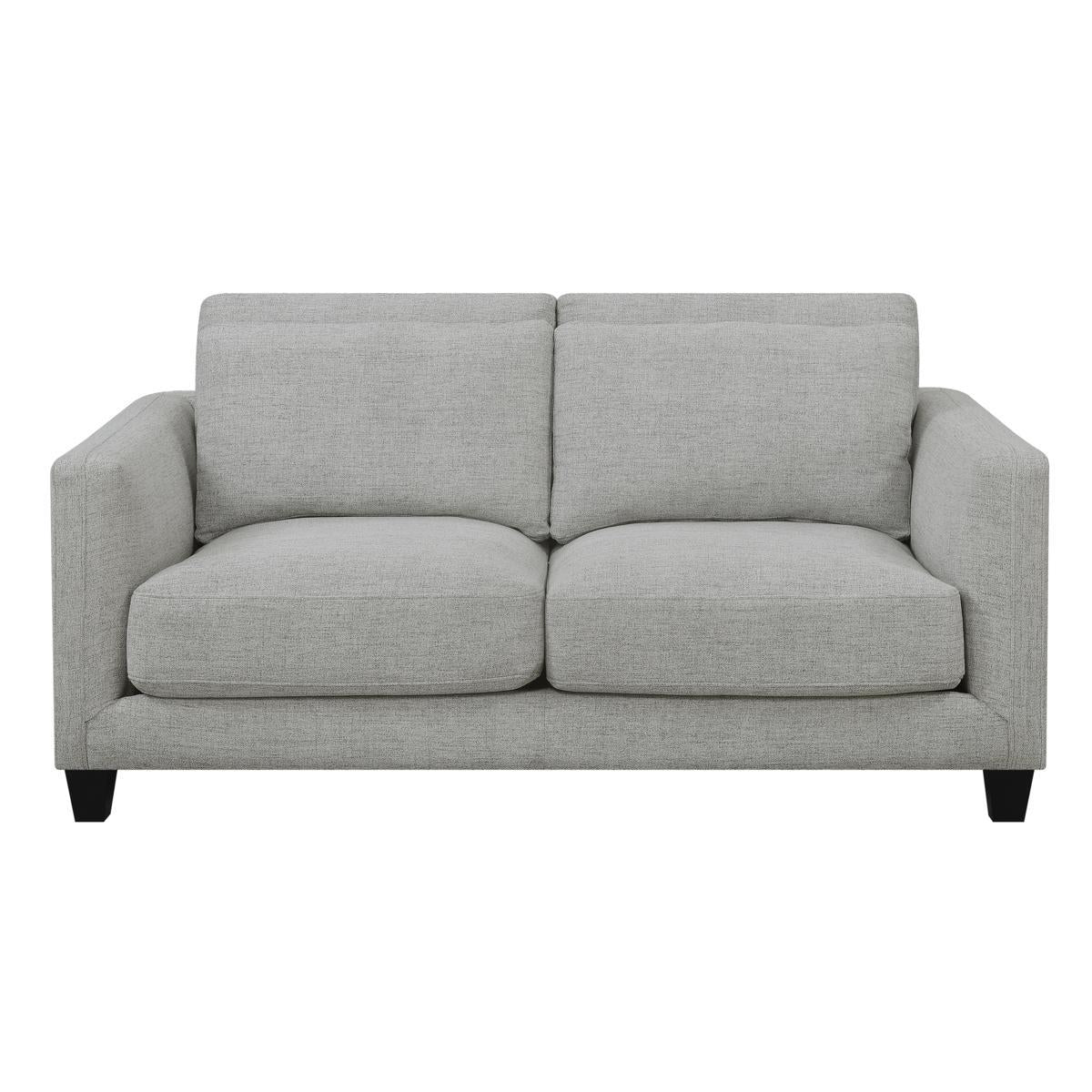 Pulaski D192 Double Cushion Loveseat in Light Gray - Image 2