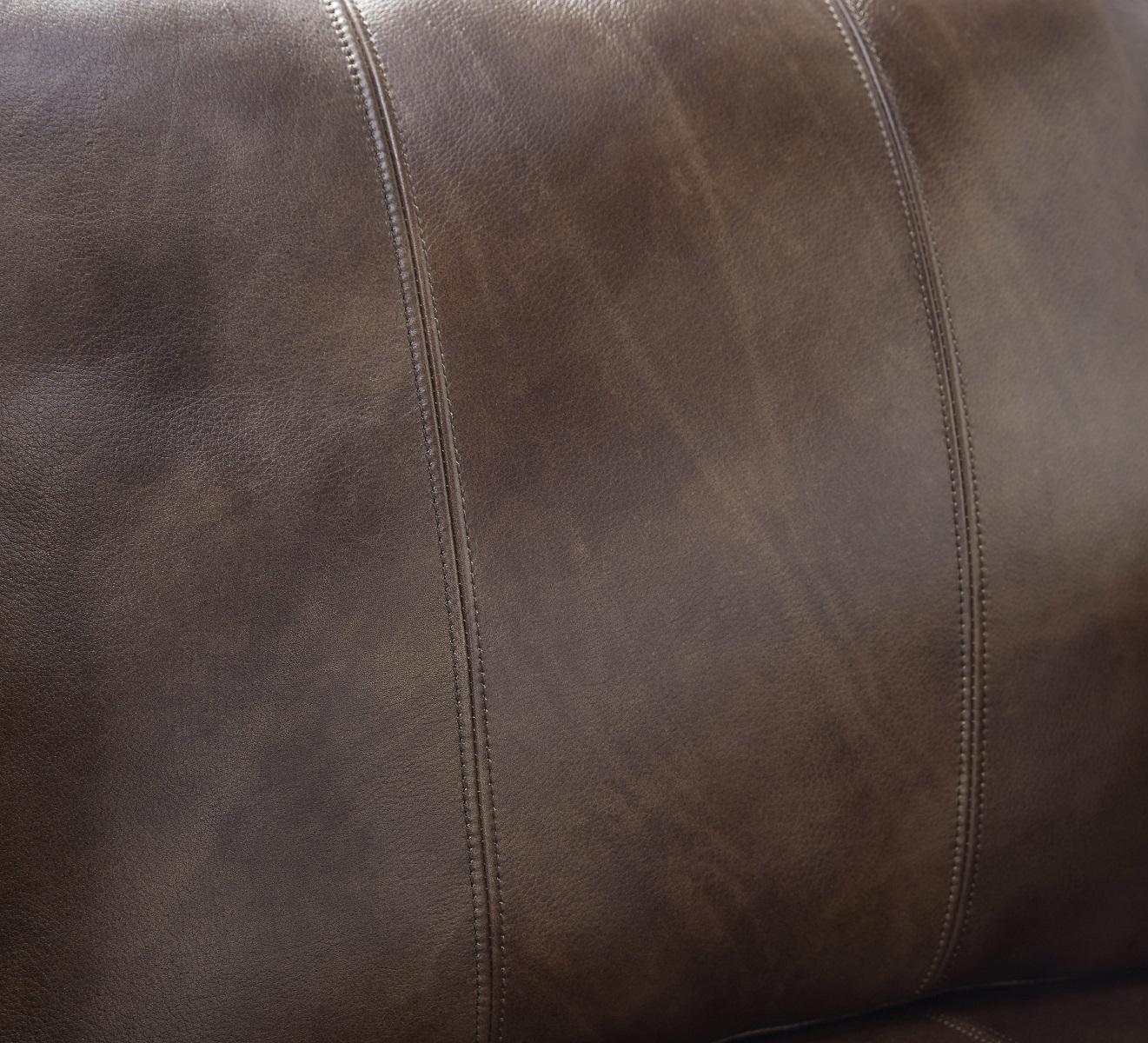 Pulaski Drake Leather Sofa in Brown - Image 3