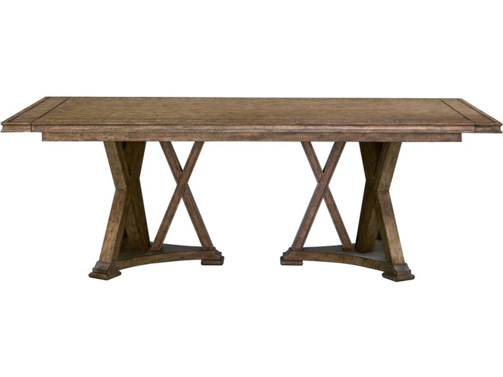 Pulaski Furniture Anthology Double Pedestal Dining Table in Medium Wood - Image 2