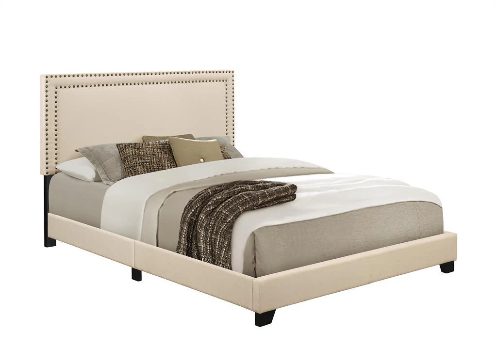 Pulaski King Upholstered Bed in Cream - Image 3