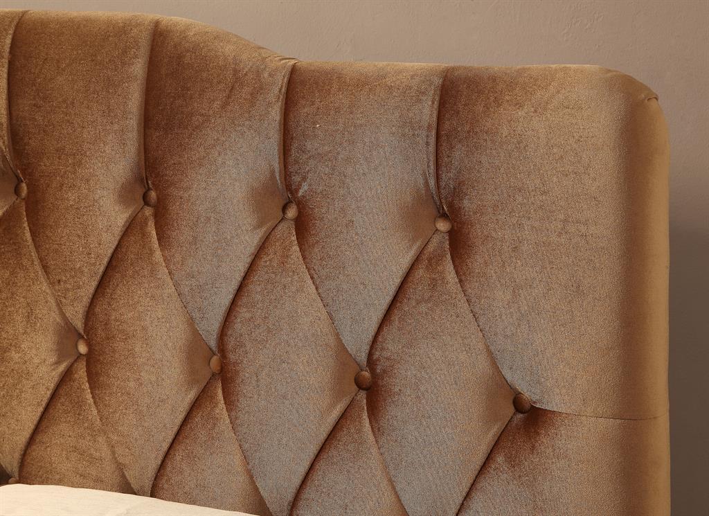 Pulaski King Upholstered Soft Shape Headboard in Velvet Bronze - Image 3
