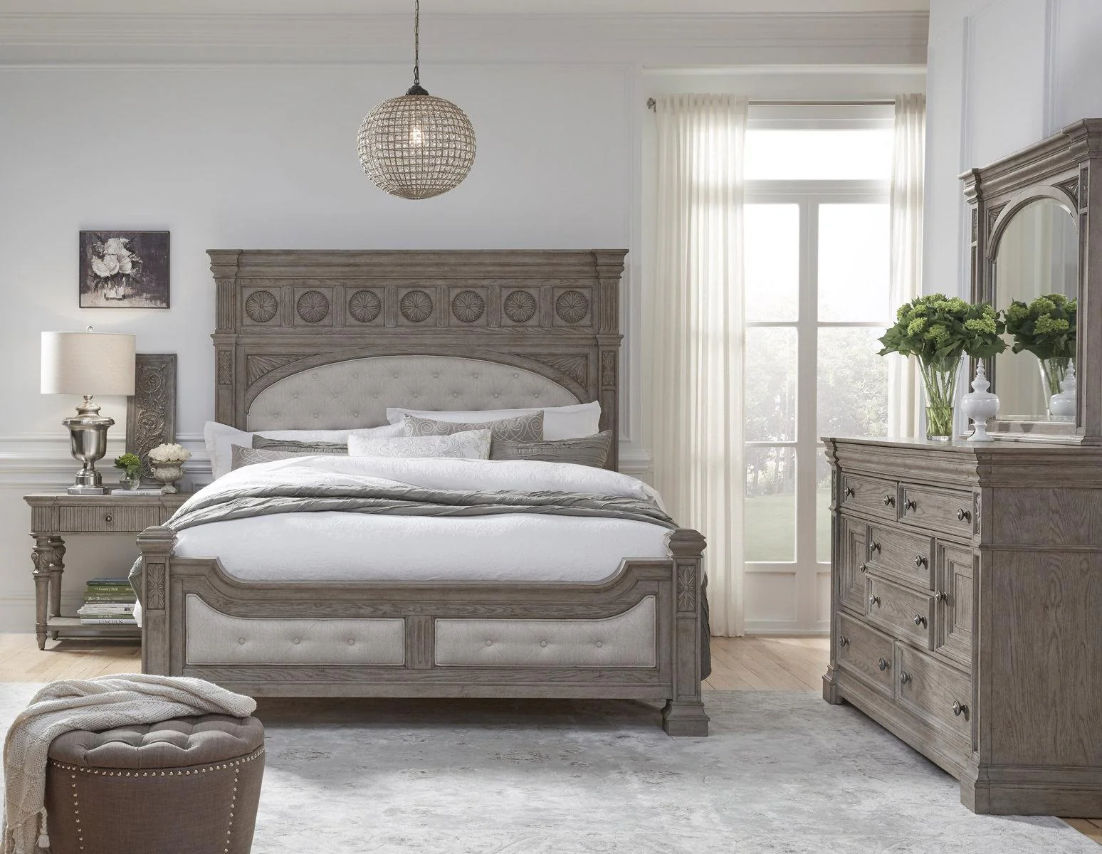 Pulaski Kingsbury California King Panel Bed in Gray - Image 3