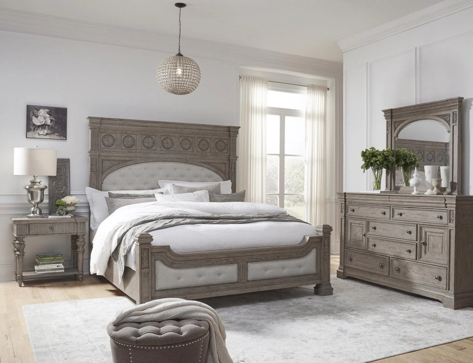 Pulaski Kingsbury Open Nightstand in Gray - Image 4