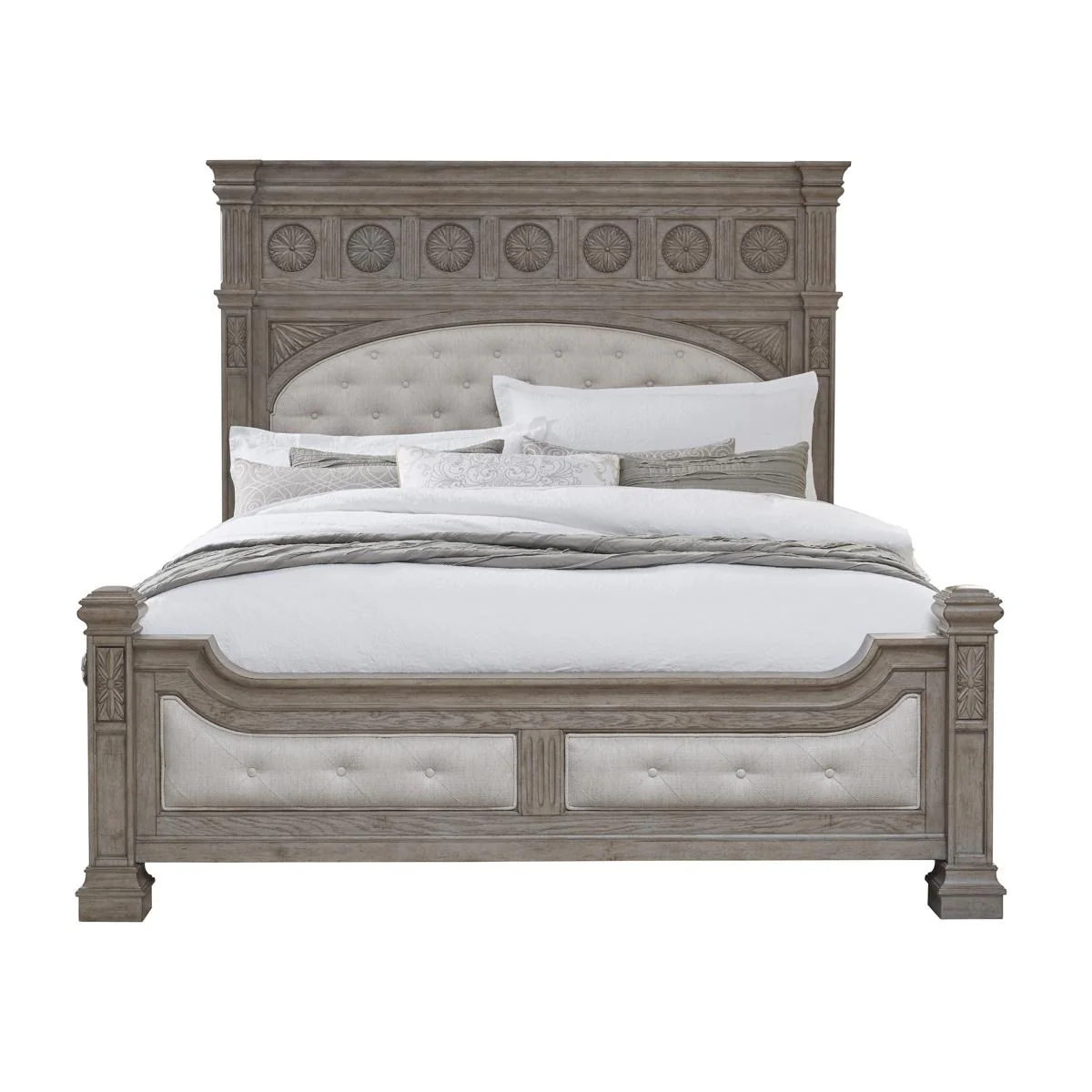 Pulaski Kingsbury Queen Panel Bed in Gray - Image 2