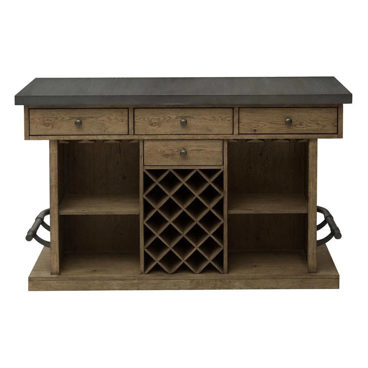 Pulaski Light Oak Metal Top Bar in Light Oak - Image 3