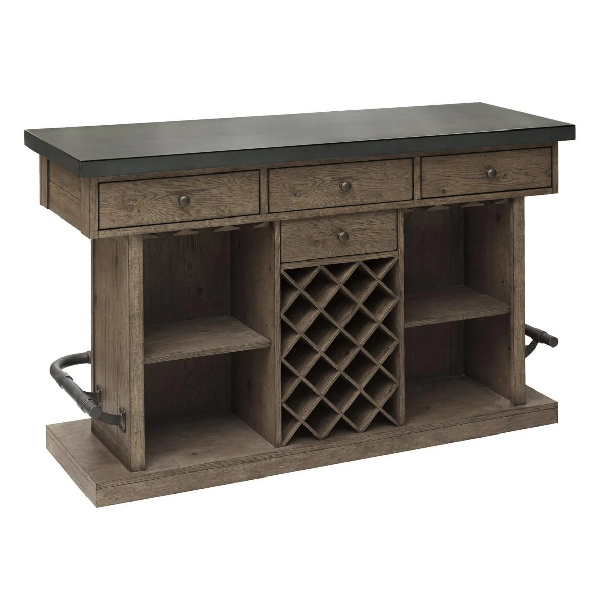 Pulaski Light Oak Metal Top Bar in Light Oak - Image 4