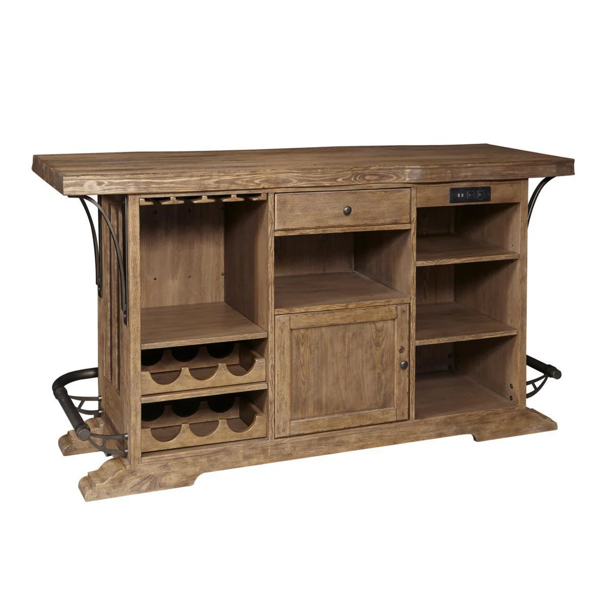 Pulaski Live Edge Wooden Home Bar - Image 4