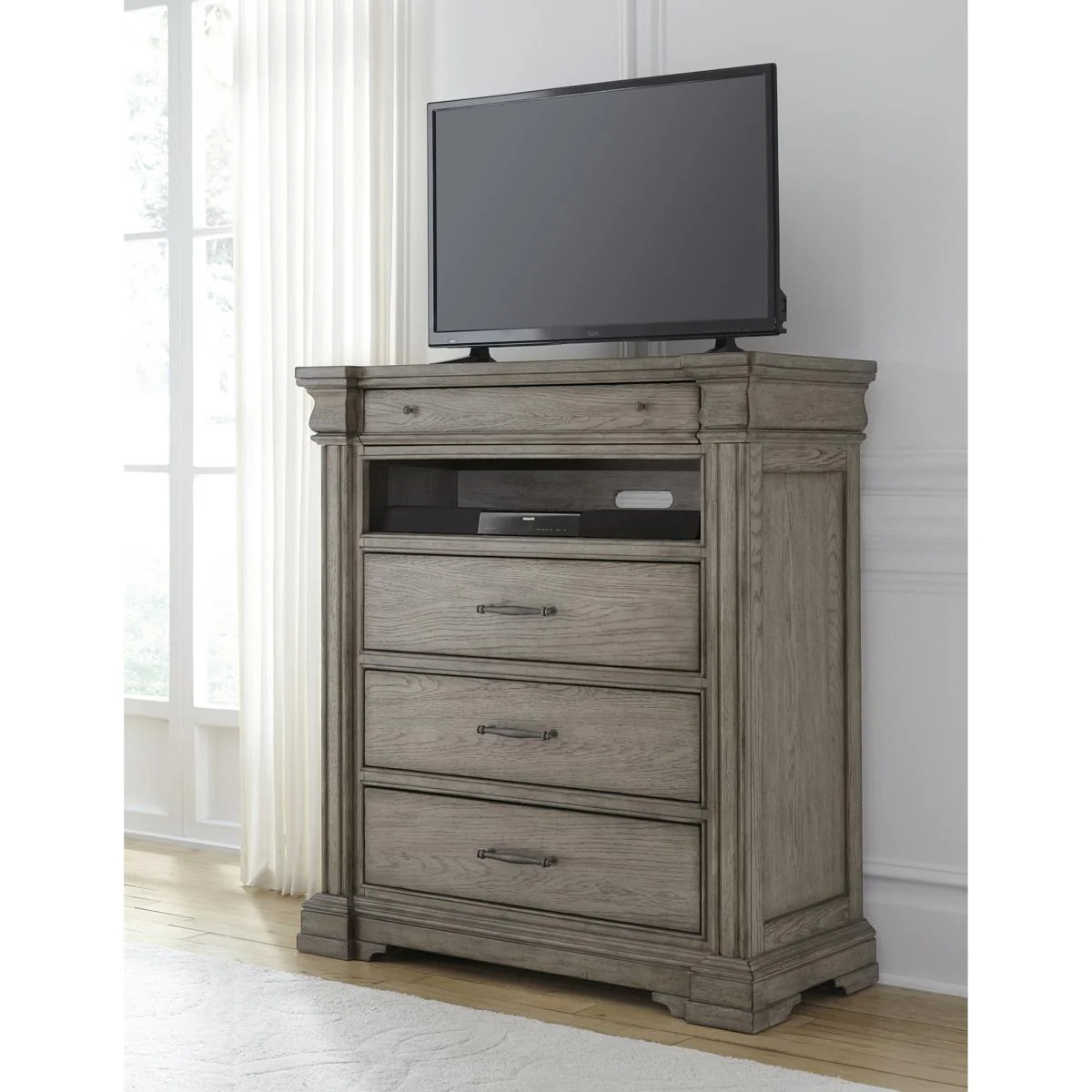 Pulaski Madison Ridge Media Chest in Heritage Taupe P091145 - Image 3