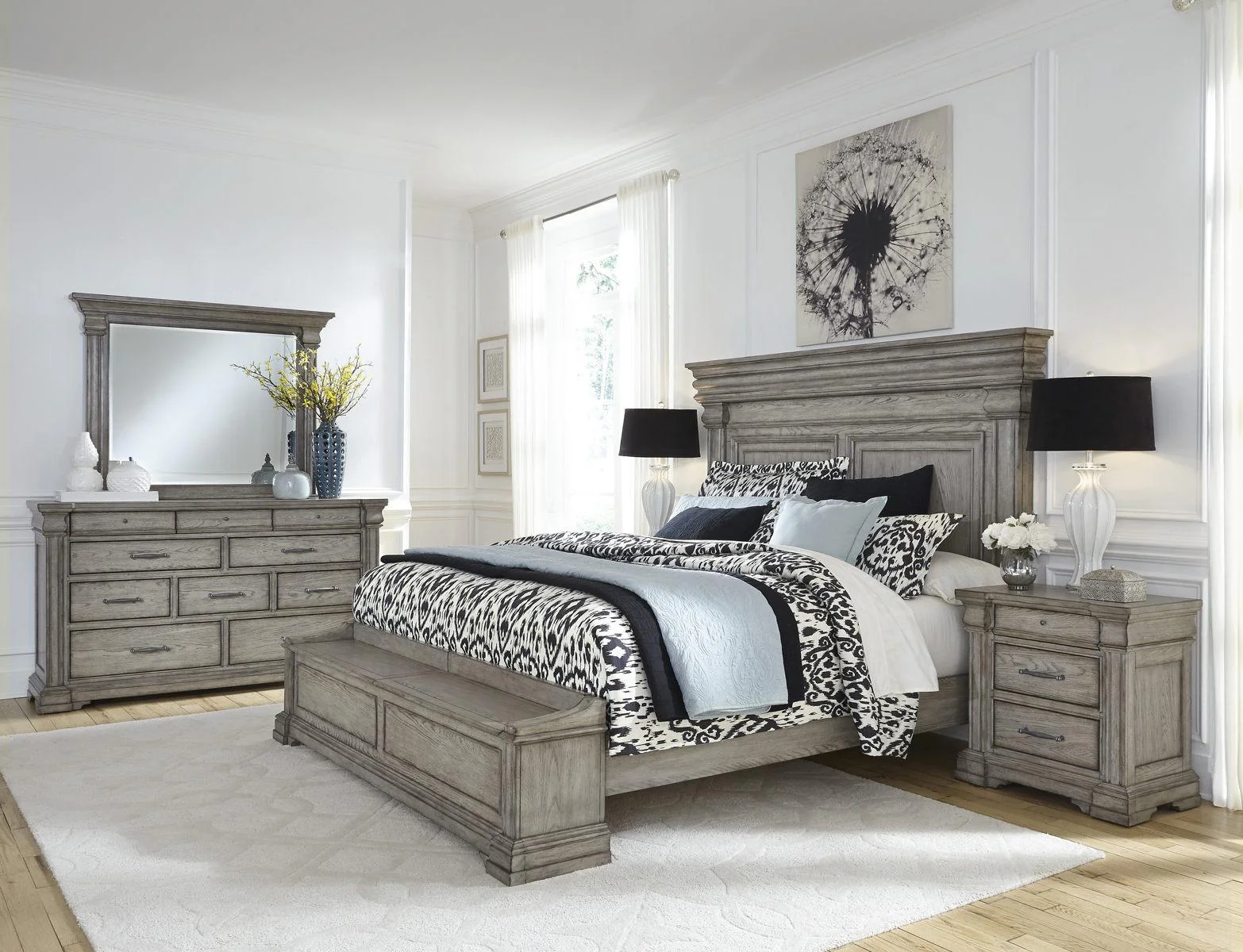 Pulaski Madison Ridge Queen Panel Bed with Blanket Chest Footboard in Heritage Taupe������P091-BR-K2 - Image 4
