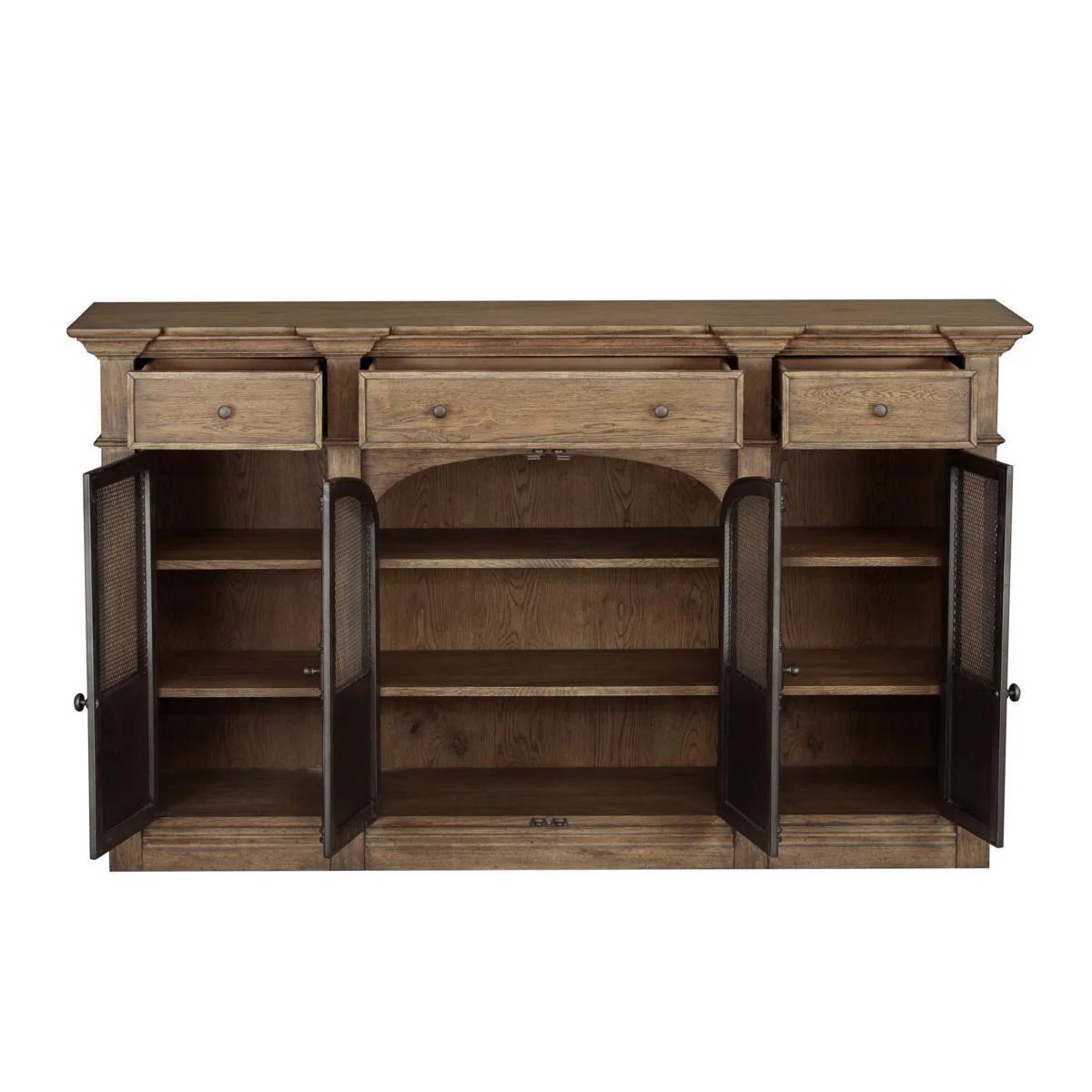 Pulaski Metal Door Light Oak Sideboard - Image 3