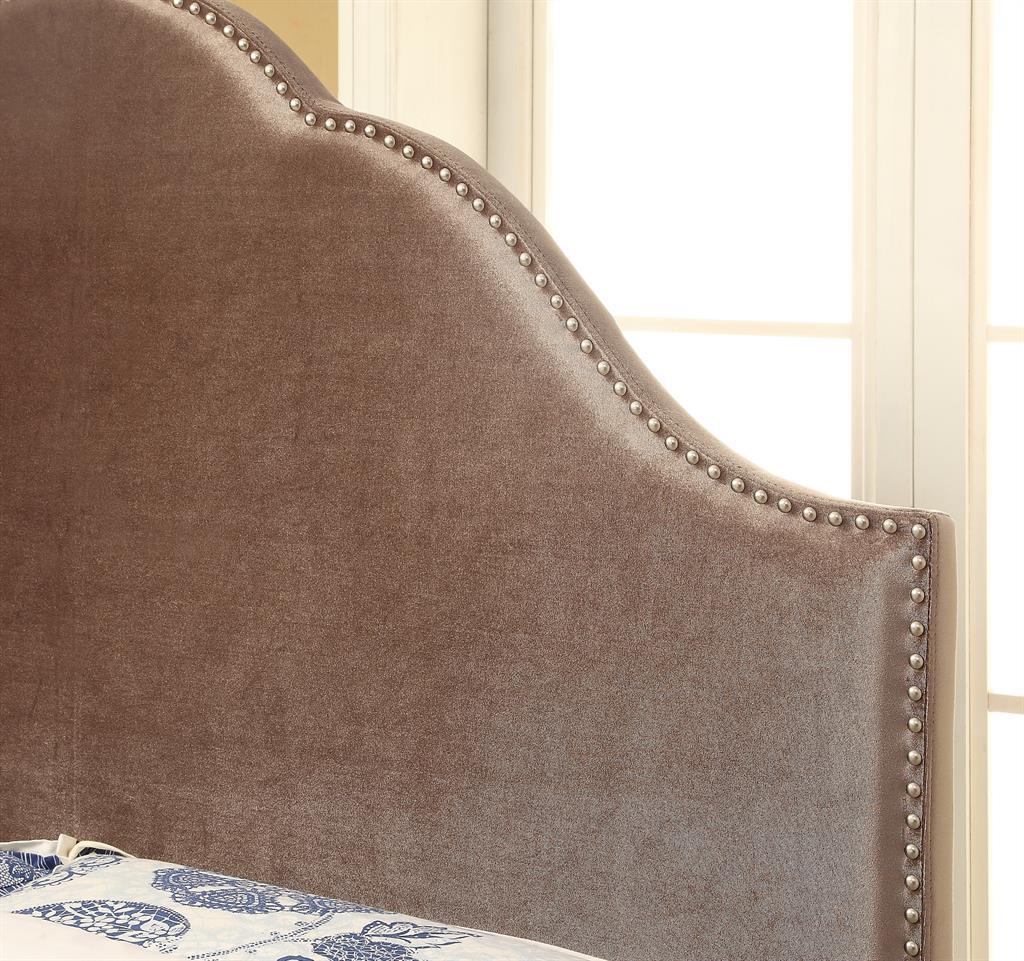 Pulaski Queen Glam Upholstered Headboard in Velvet Chrome - Image 3