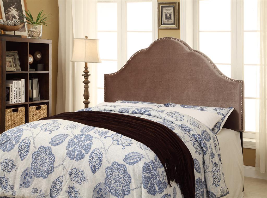 Pulaski Queen Glam Upholstered Headboard in Velvet Chrome - Image 4