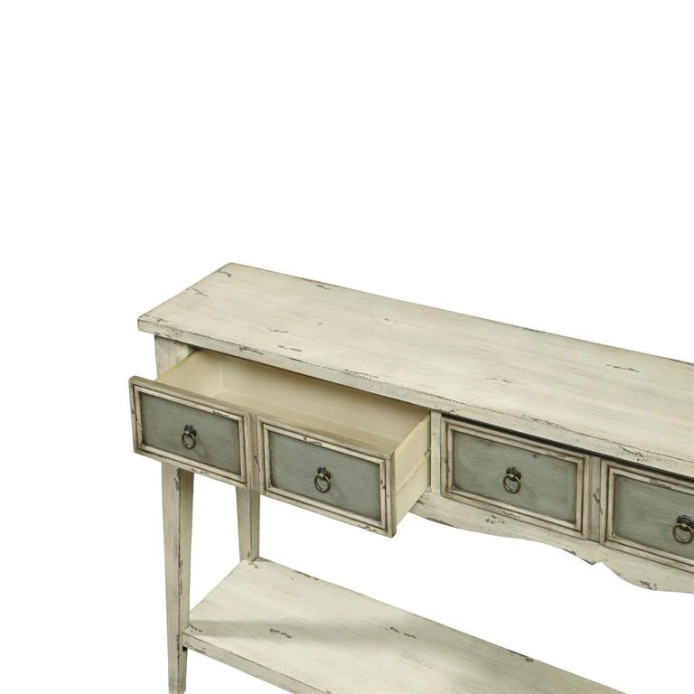Pulaski Two Tone Distressed Console Table - Image 2