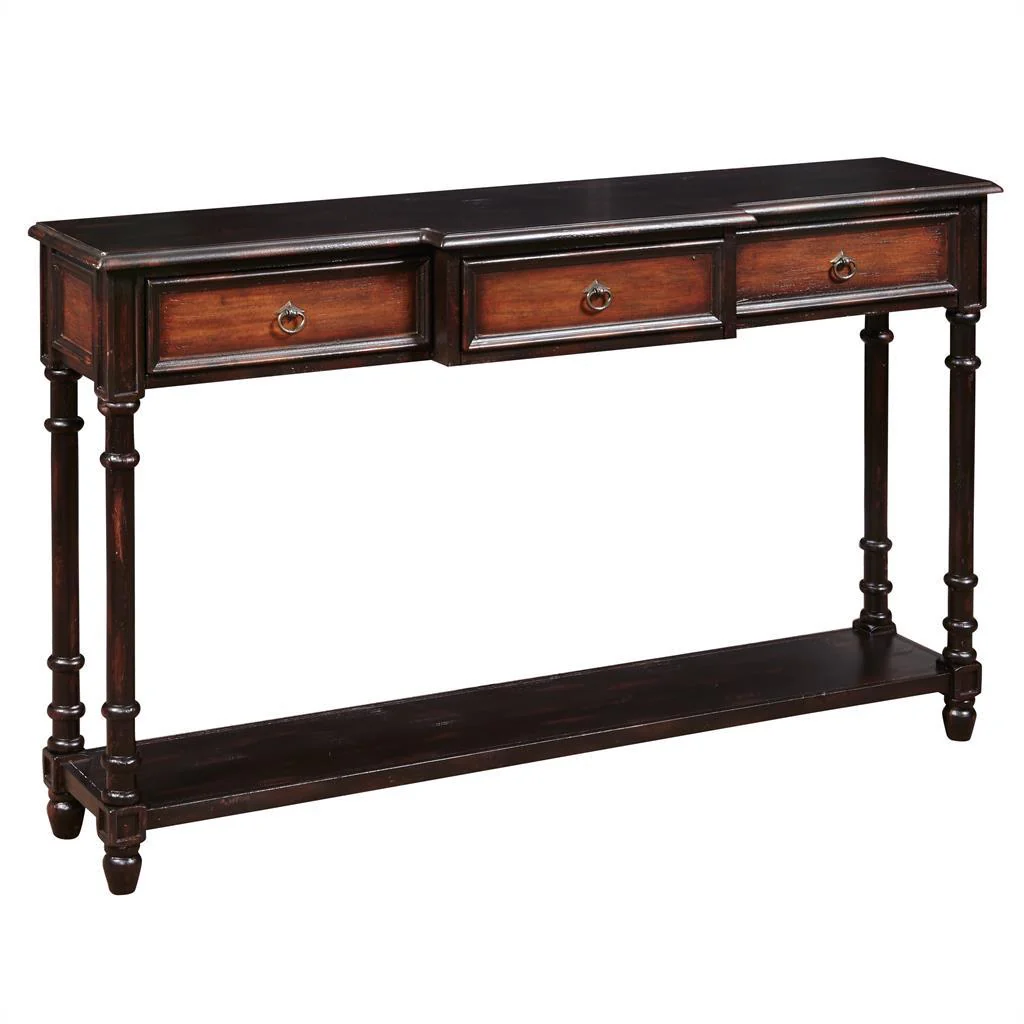 Pulaski Two Tone Rub-Through Console Table - Image 2