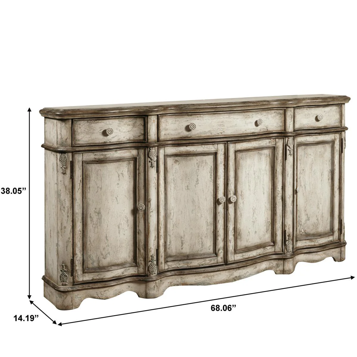 Pulaski Vintage Distressed Credenza - Image 4