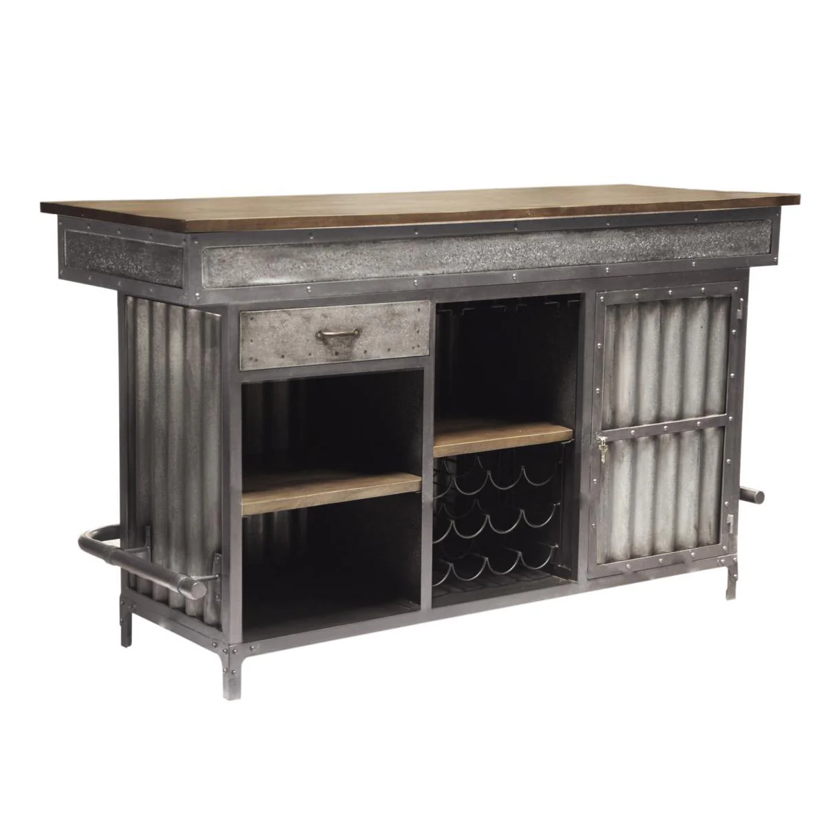 Pulaski Wood and Metal Bar - Image 3