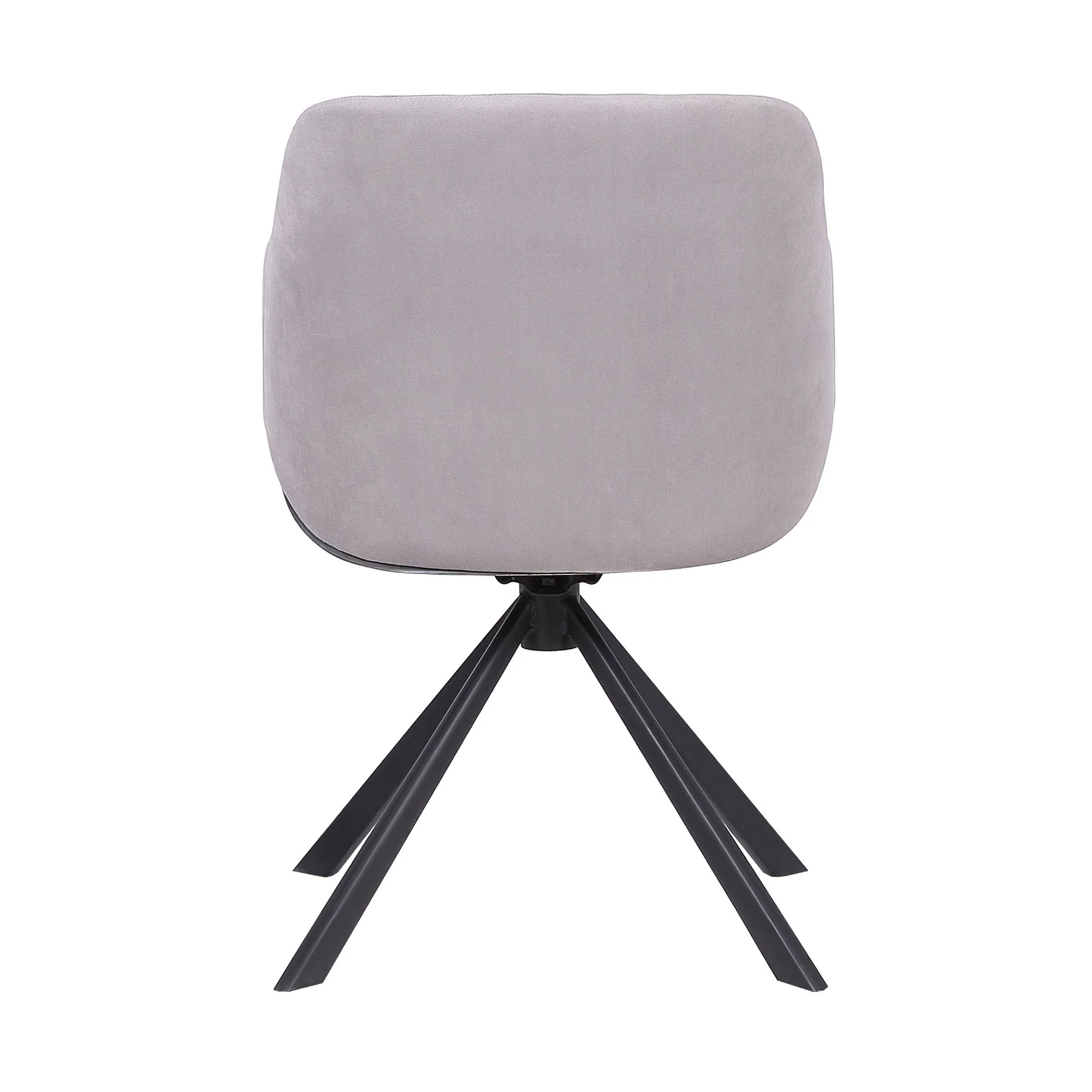 Puma Mid-Century Dining Chair in Black Powder Coated Finish with Gray Velvet and Walnut Glazed Finish - Image 5