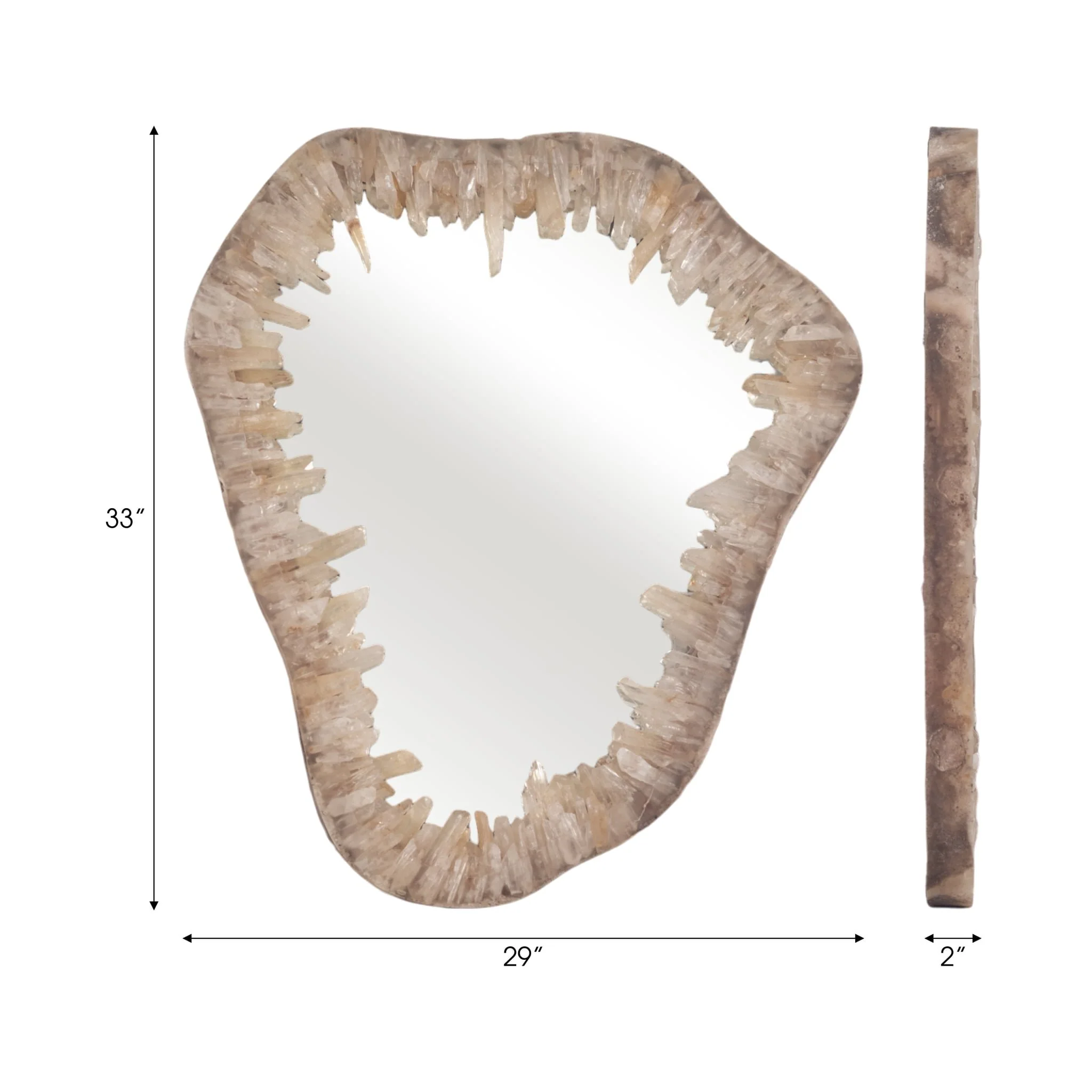 Quartz, 25" Organic Mirror, Ivory - Image 7