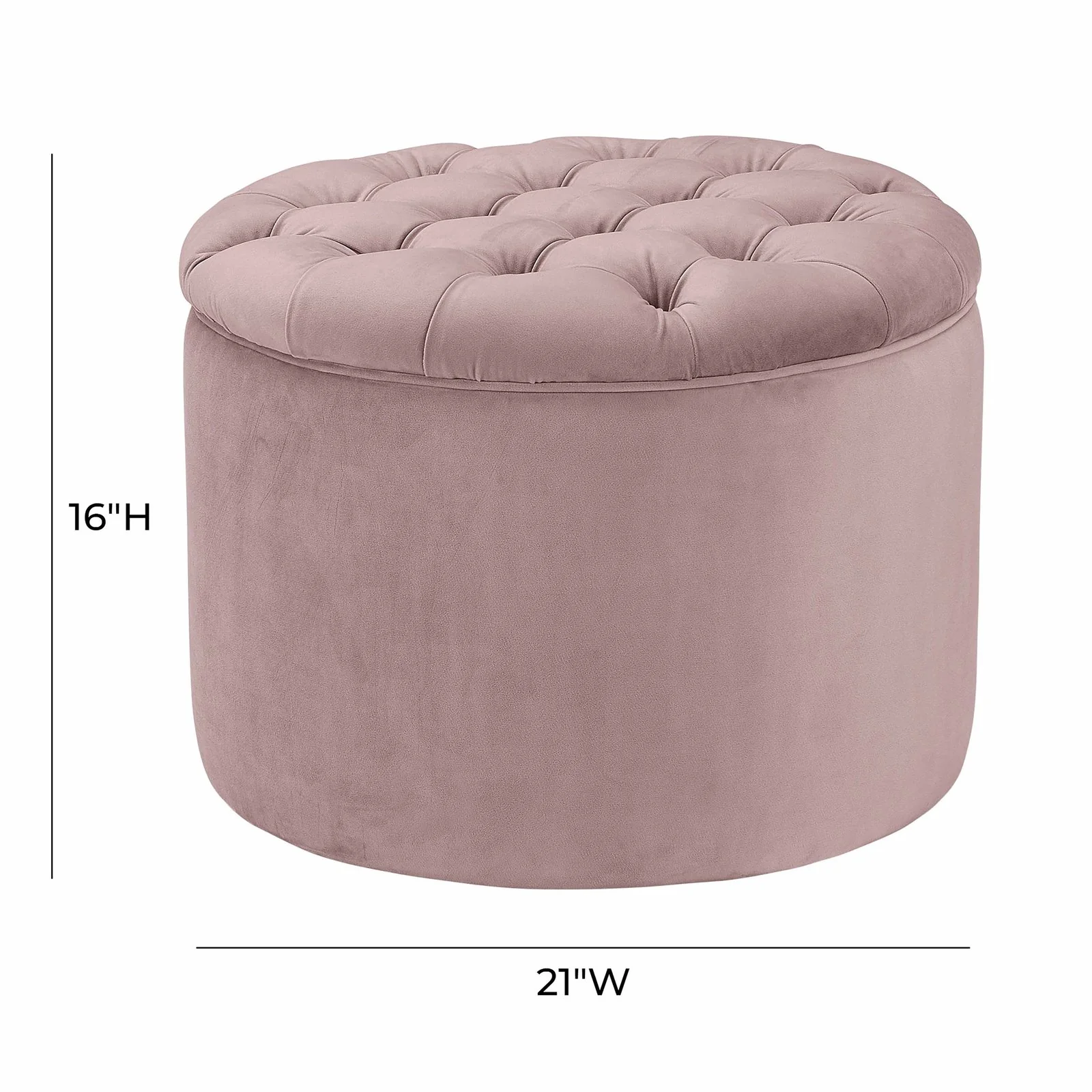 Queen Mauve Velvet Storage Ottoman - Image 5