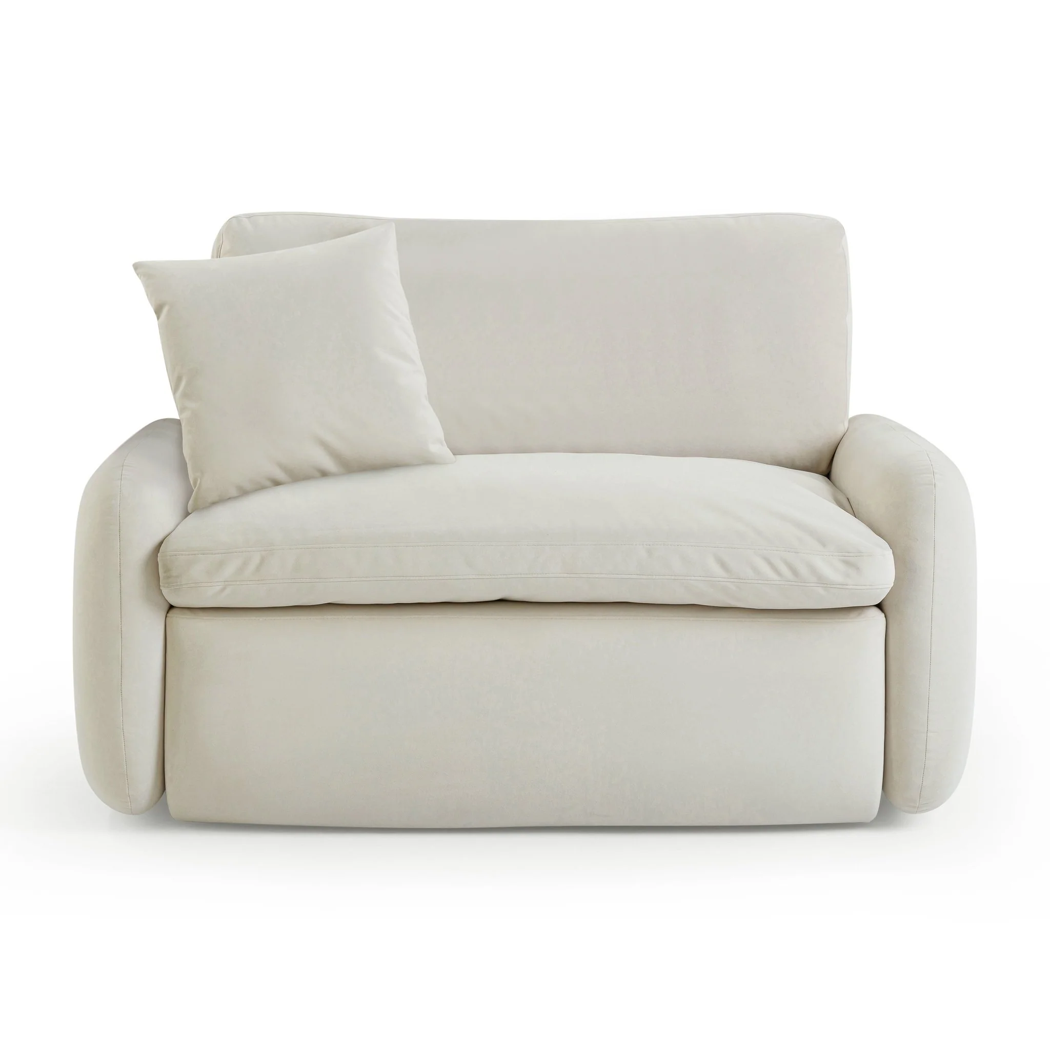 Rachelle Cream Velvet Lounge Chair - Image 3