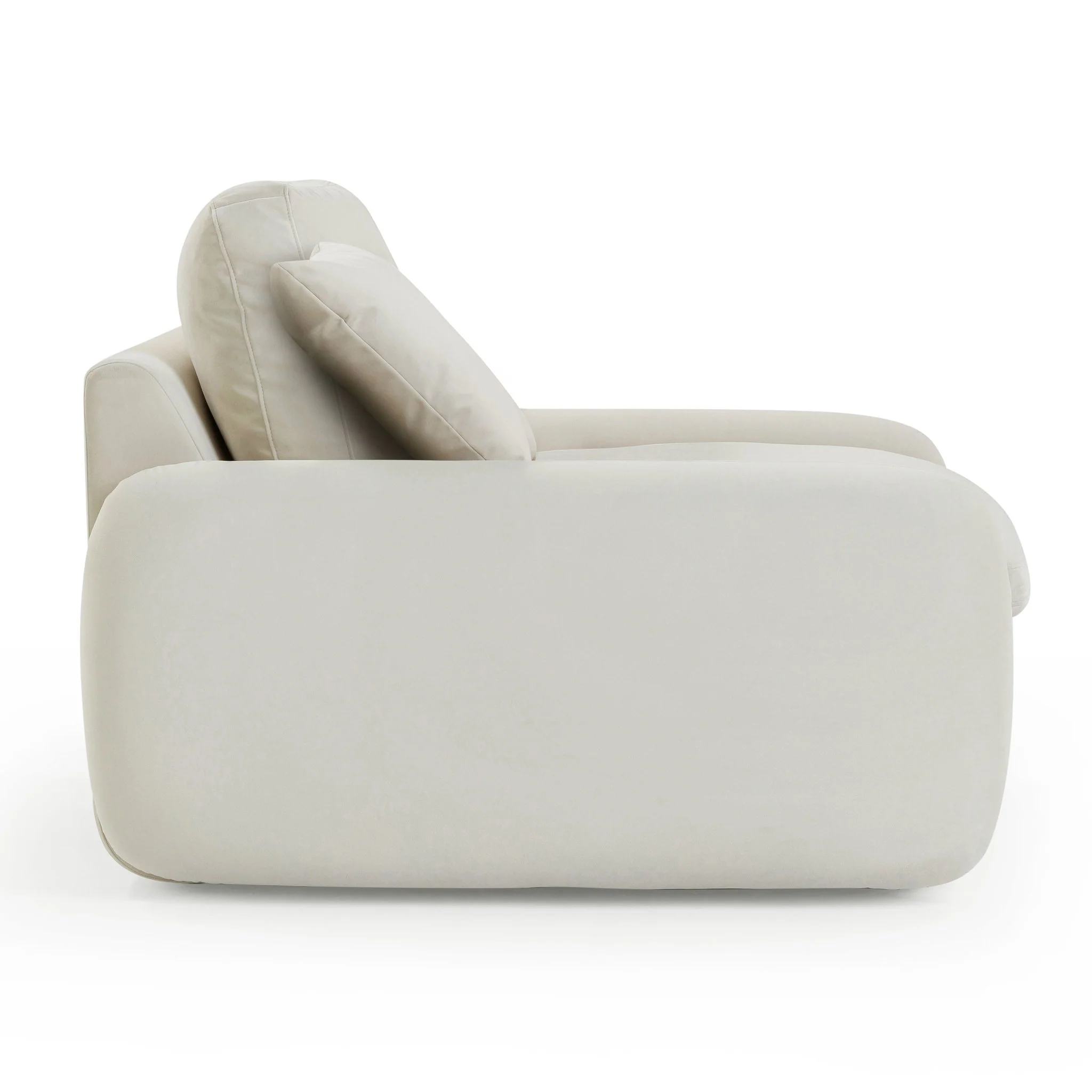 Rachelle Cream Velvet Lounge Chair - Image 4