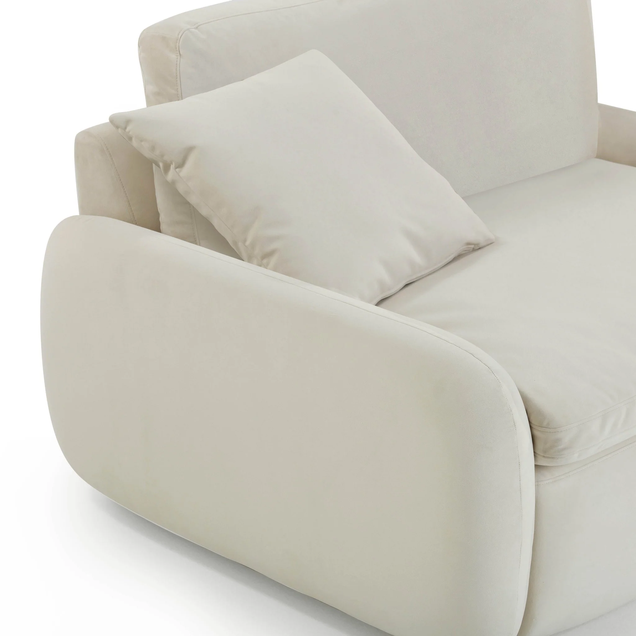 Rachelle Cream Velvet Lounge Chair - Image 6