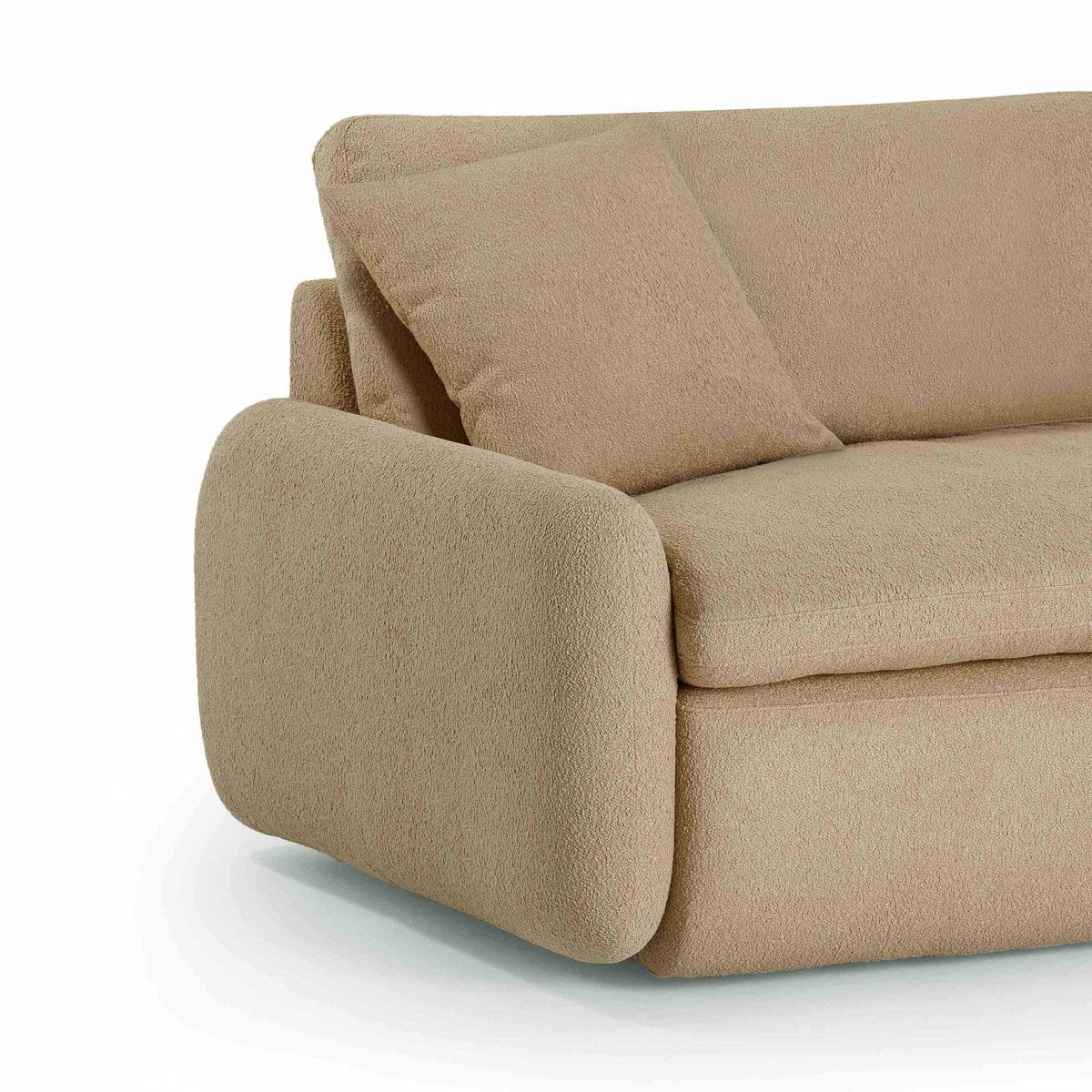 Rachelle Tan Boucle Lounge Chair - Image 6