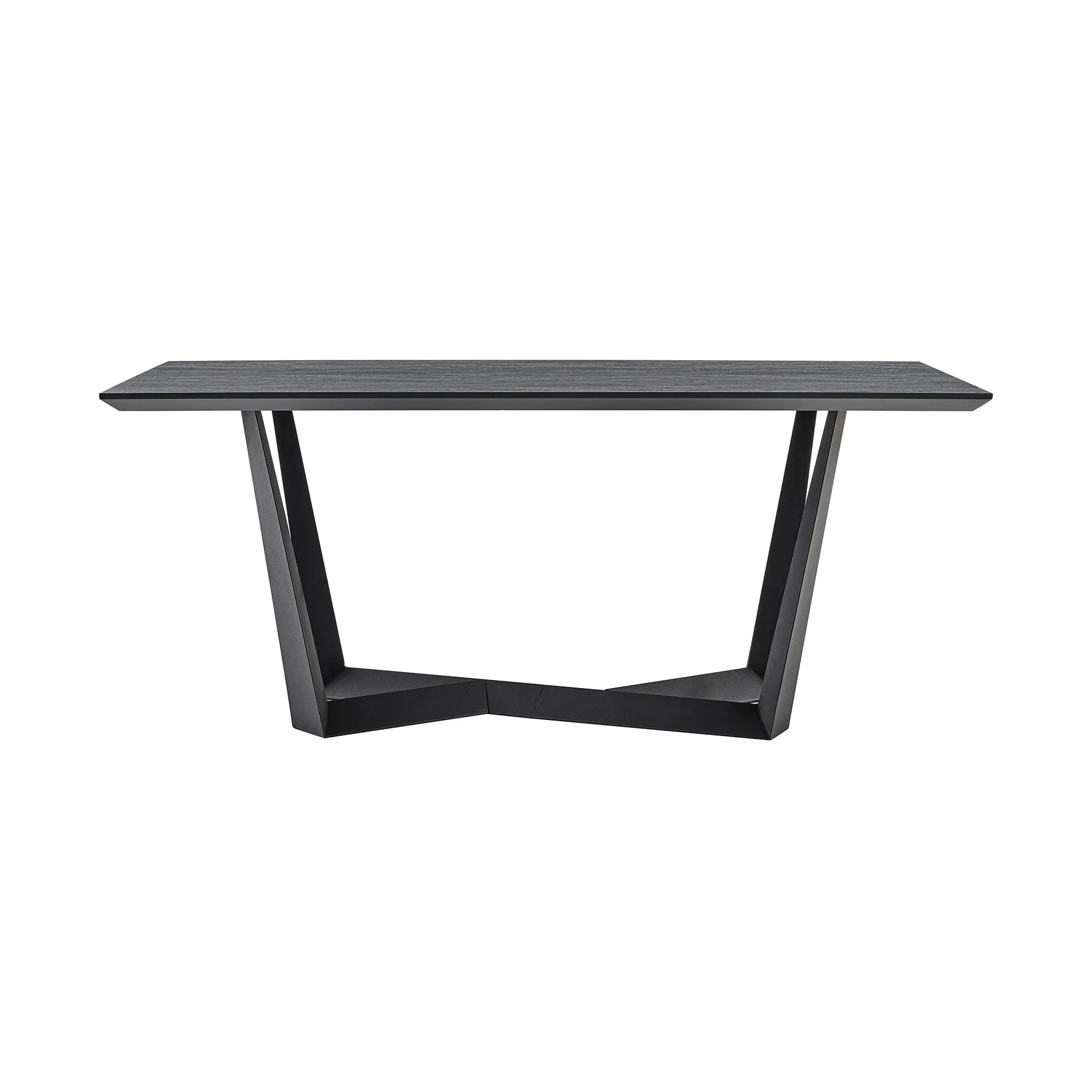 Radford and Lexi 7 Piece Modern Rectangular Dining Set in Light Gray Melamine Wood and Gray Fabric - Image 4