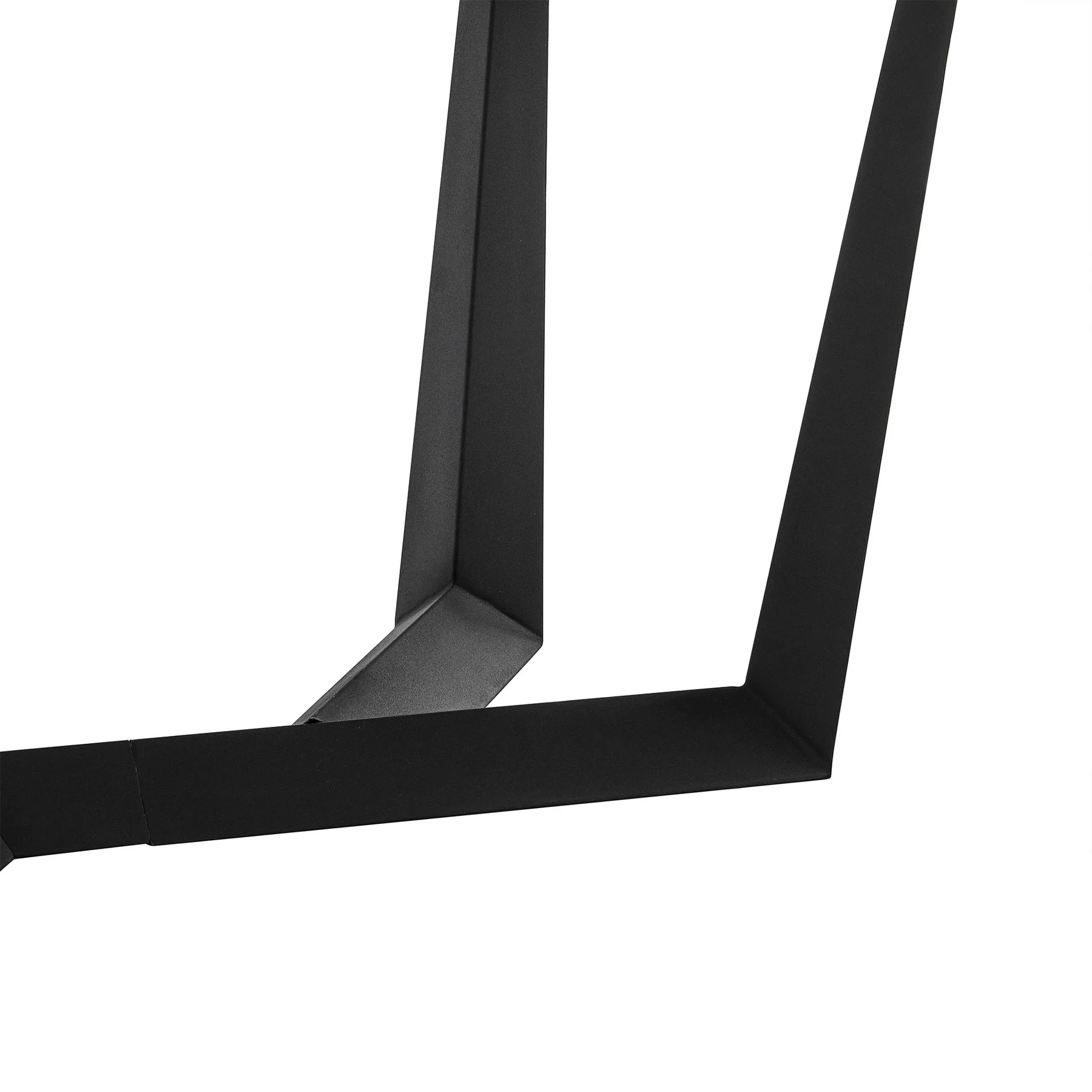 Radford Dark Gray Rectangular Dining Table with Black Finish - Image 4